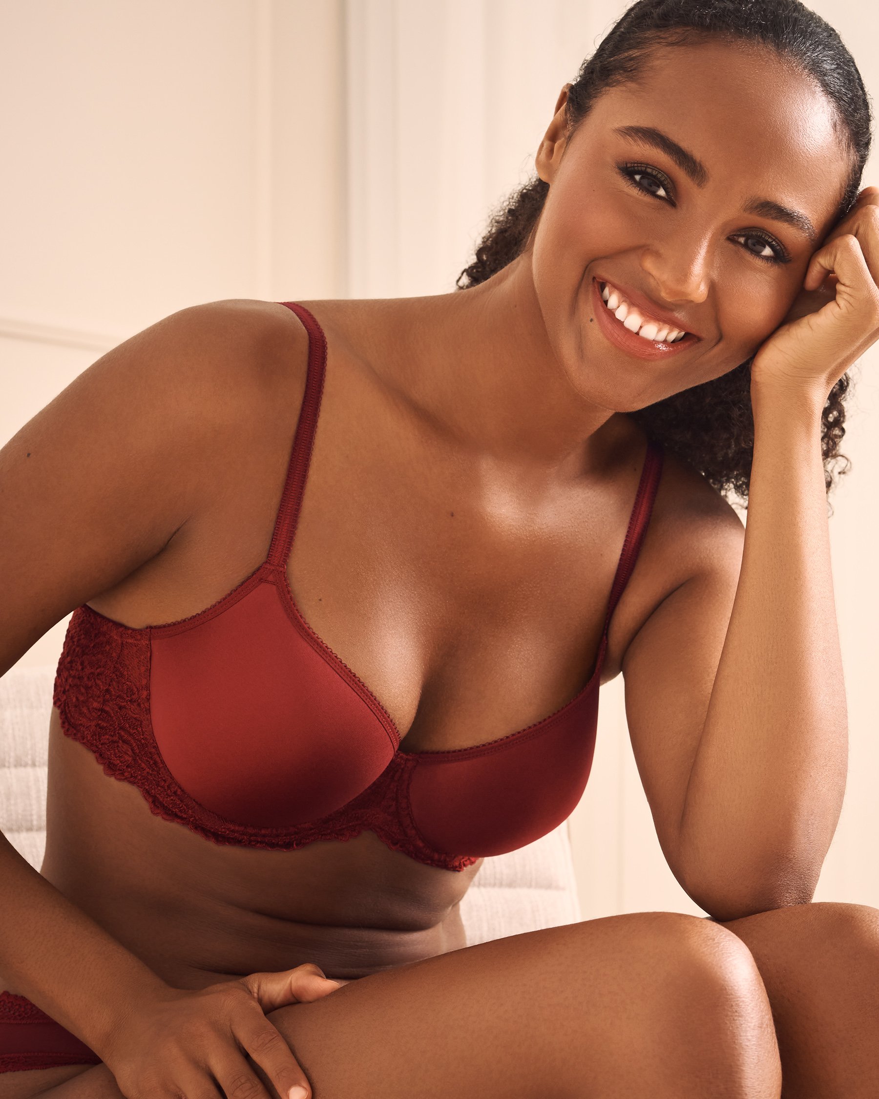 LA VIE EN ROSE Soutien-gorge doublure légère contour Rouge baies 10200533 - Voir2