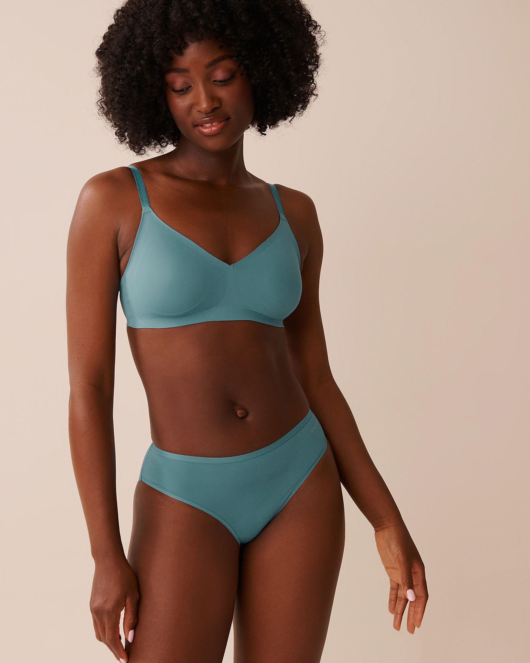 LA VIE EN ROSE Push-up Lounge Bralette Teal Blue 10300208 - View1