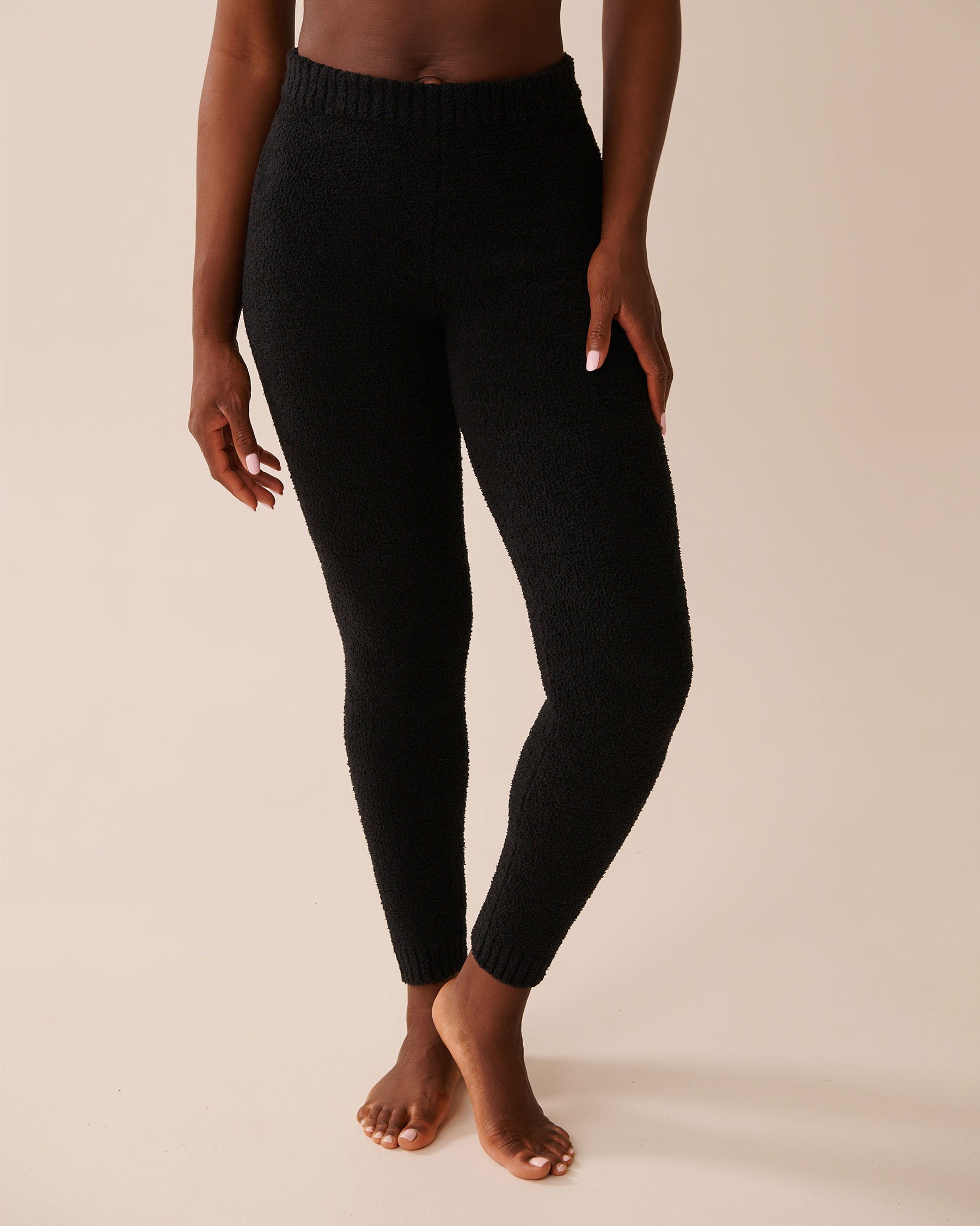 LA VIE EN ROSE Legging en chenille Noir 50200102 - View1