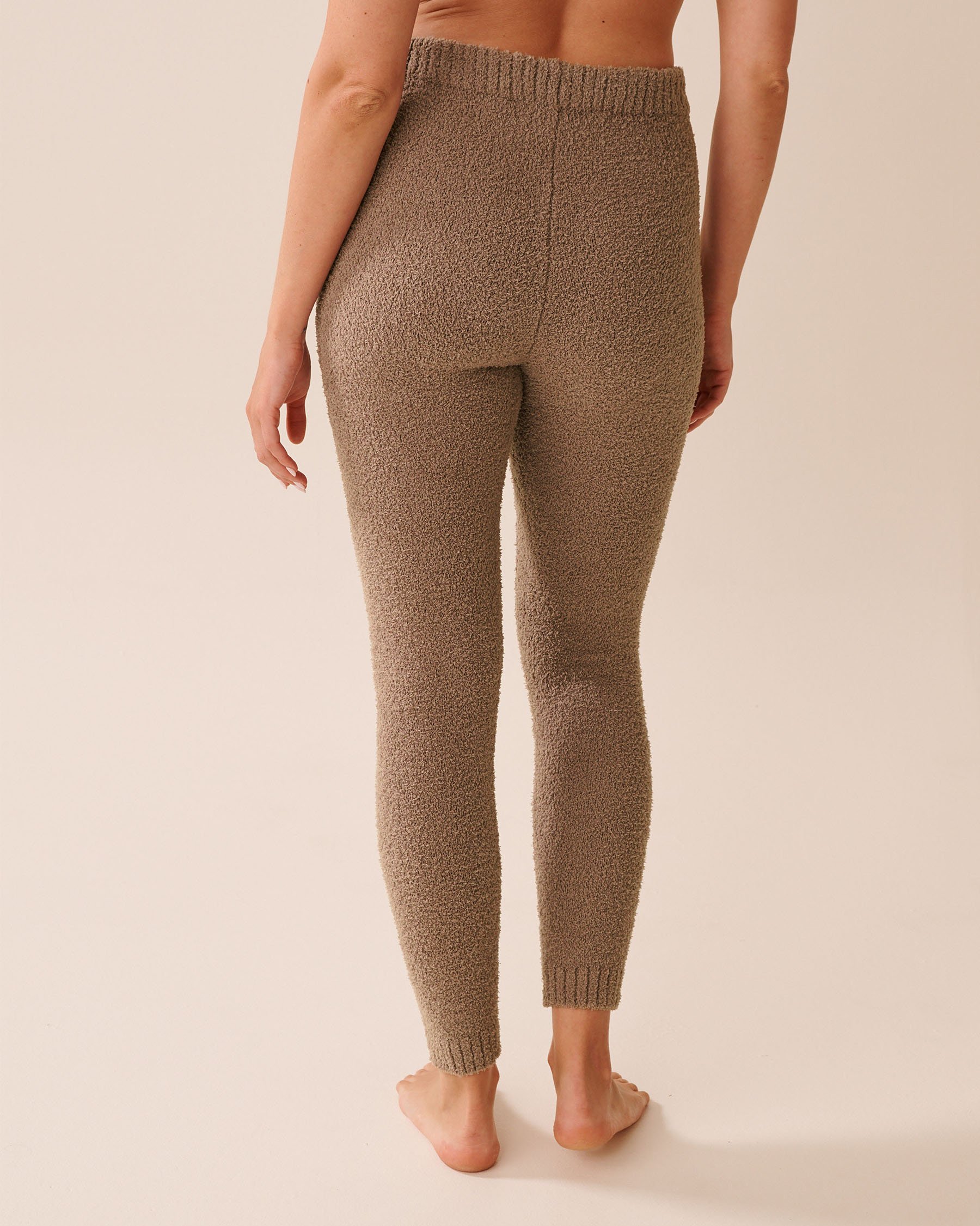 LA VIE EN ROSE Legging en chenille Brun 50200102 - View2