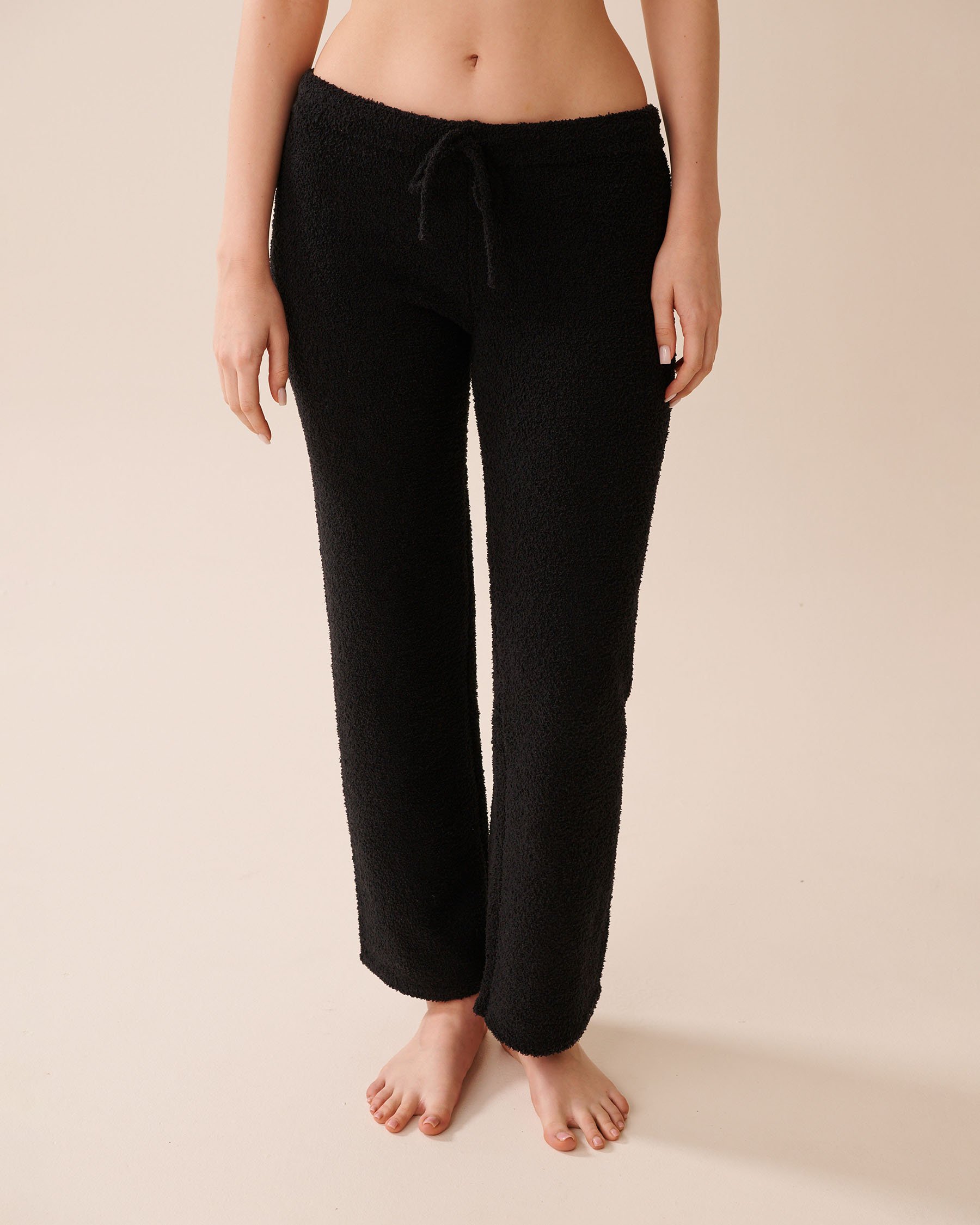 LA VIE EN ROSE Pantalon en chenille Noir 50200103 - View1