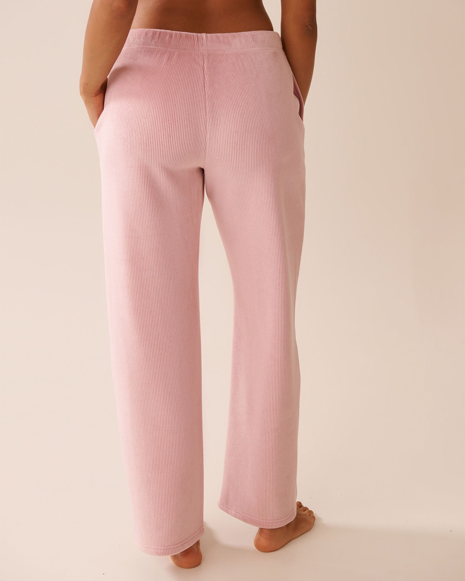 LA VIE EN ROSE Heavy Ribbed Pants Blush Pink 50200104 - View2