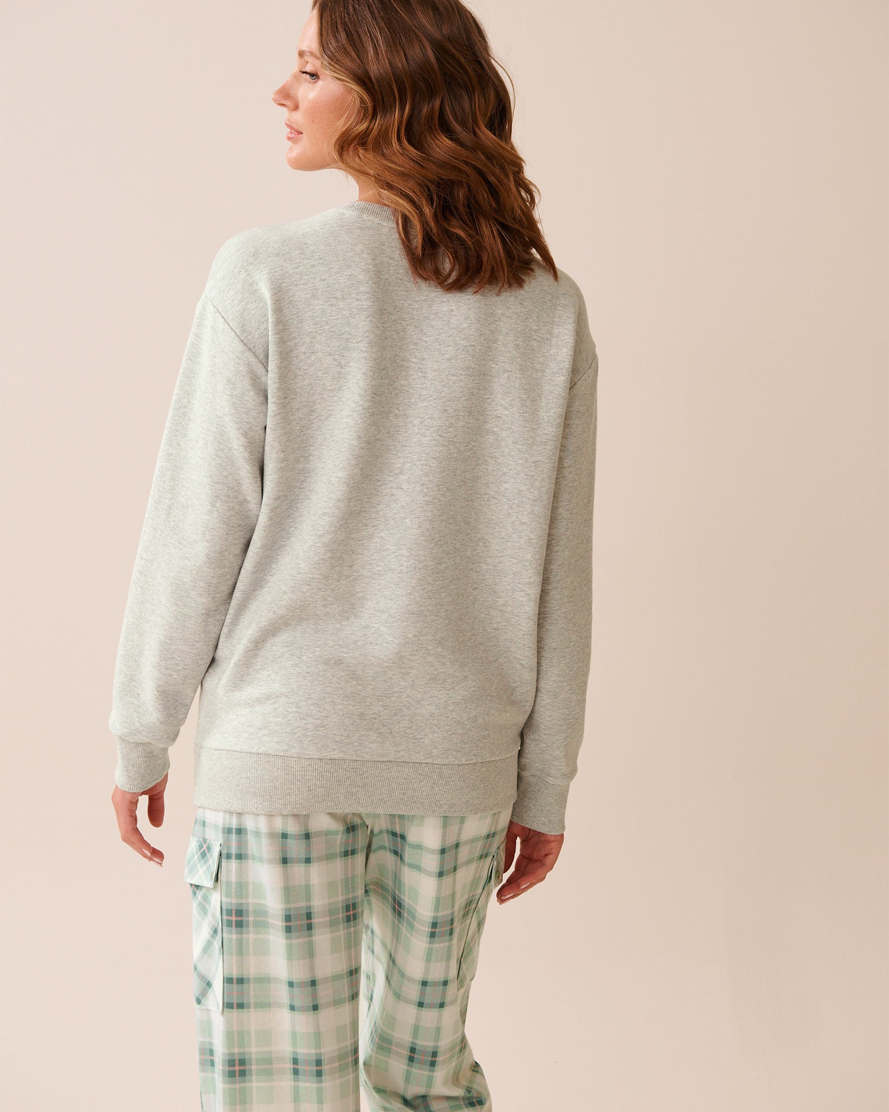 LA VIE EN ROSE French Terry Sweatshirt Grey 40100779 - View2