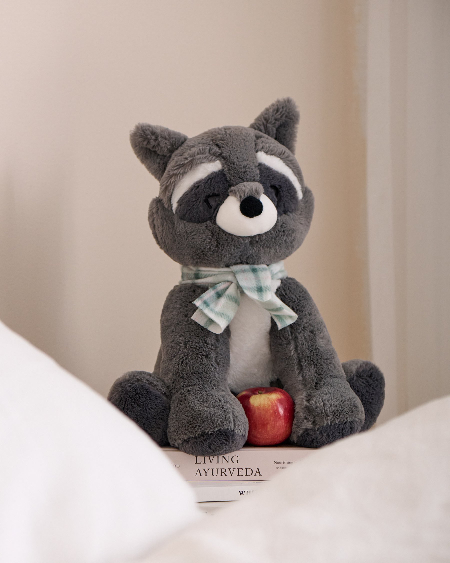 LA VIE EN ROSE Peluche raton laveur Gris 40700421 - Voir1