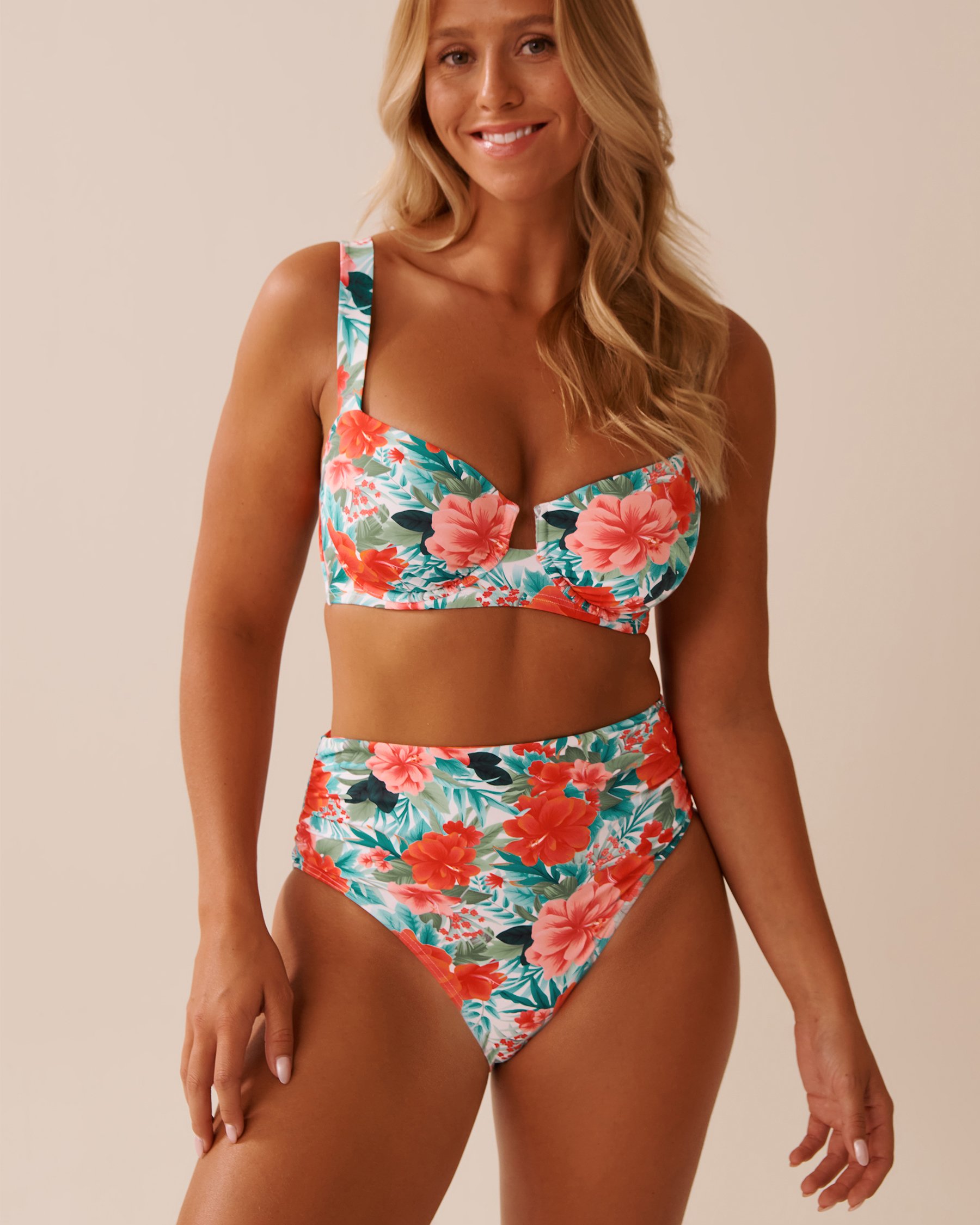 LA VIE EN ROSE AQUA ISLAND DREAMS D Cup Balconette Bikini Top Island Dreams 70200191 - View1