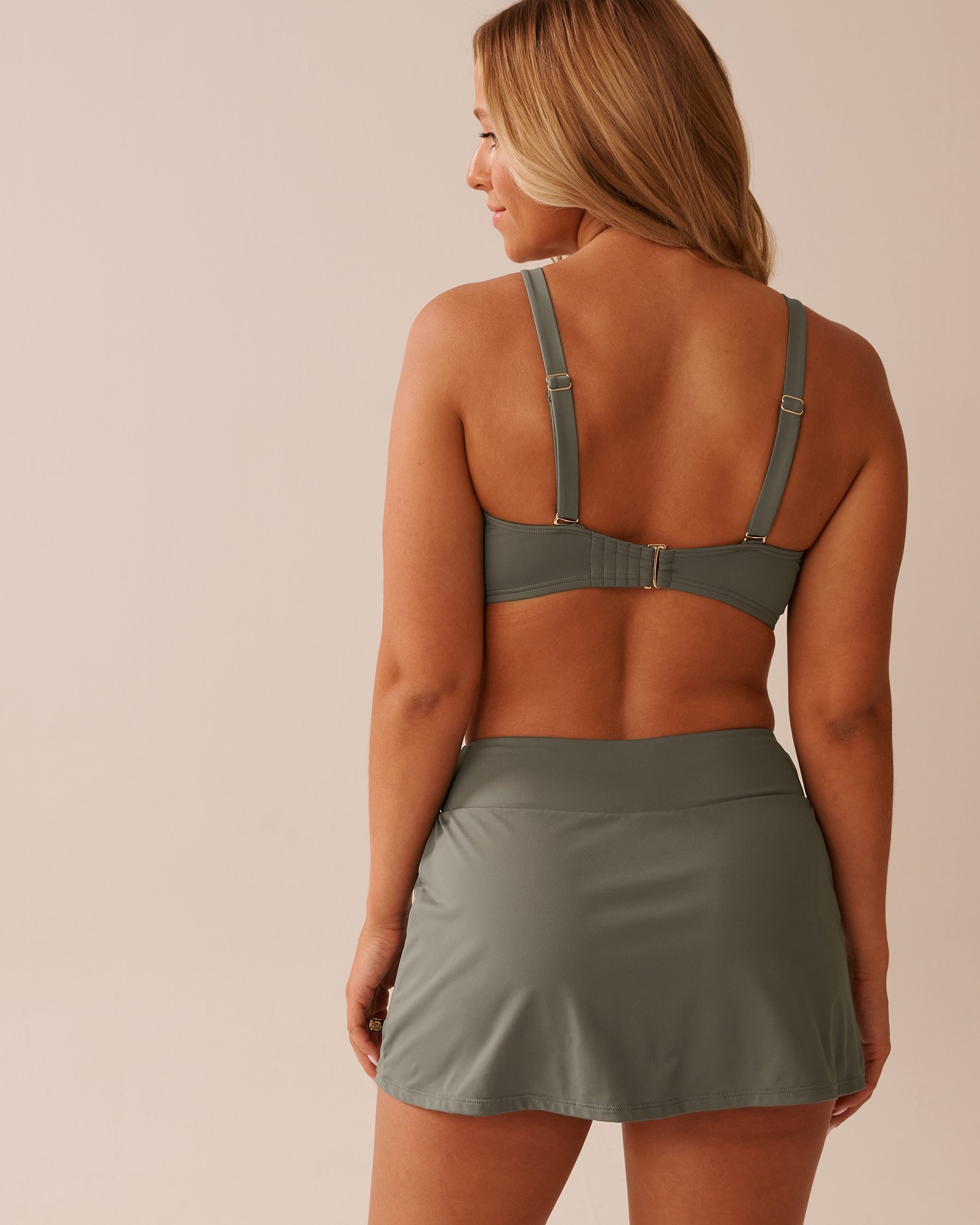 LA VIE EN ROSE AQUA Haut de bikini bralette bonnet D KHAKI GREY Gris kaki 70200193 - Voir4