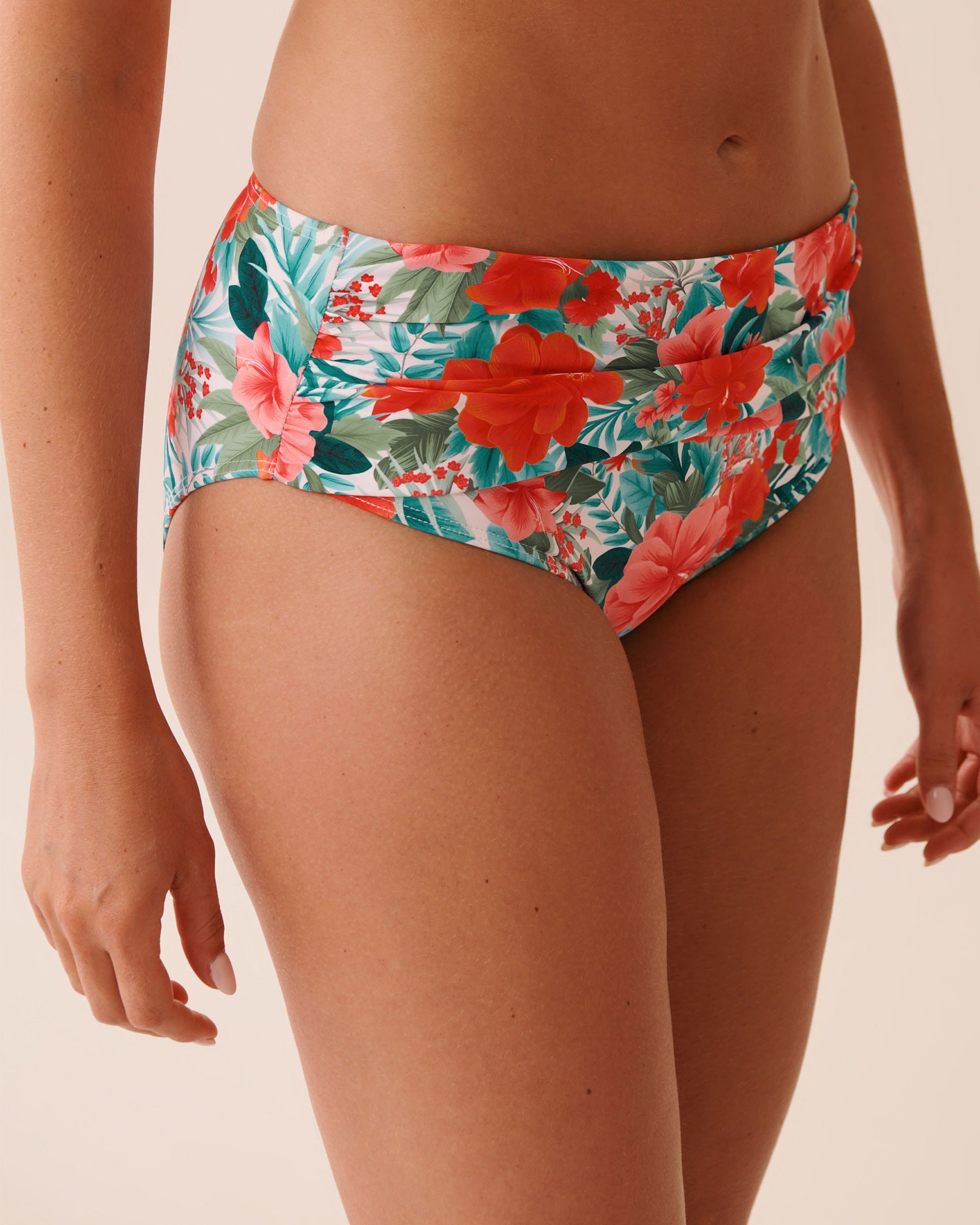 LA VIE EN ROSE AQUA ISLAND DREAMS Draped Mid Waist Bikini Bottom Island Dreams 70300786 - View1