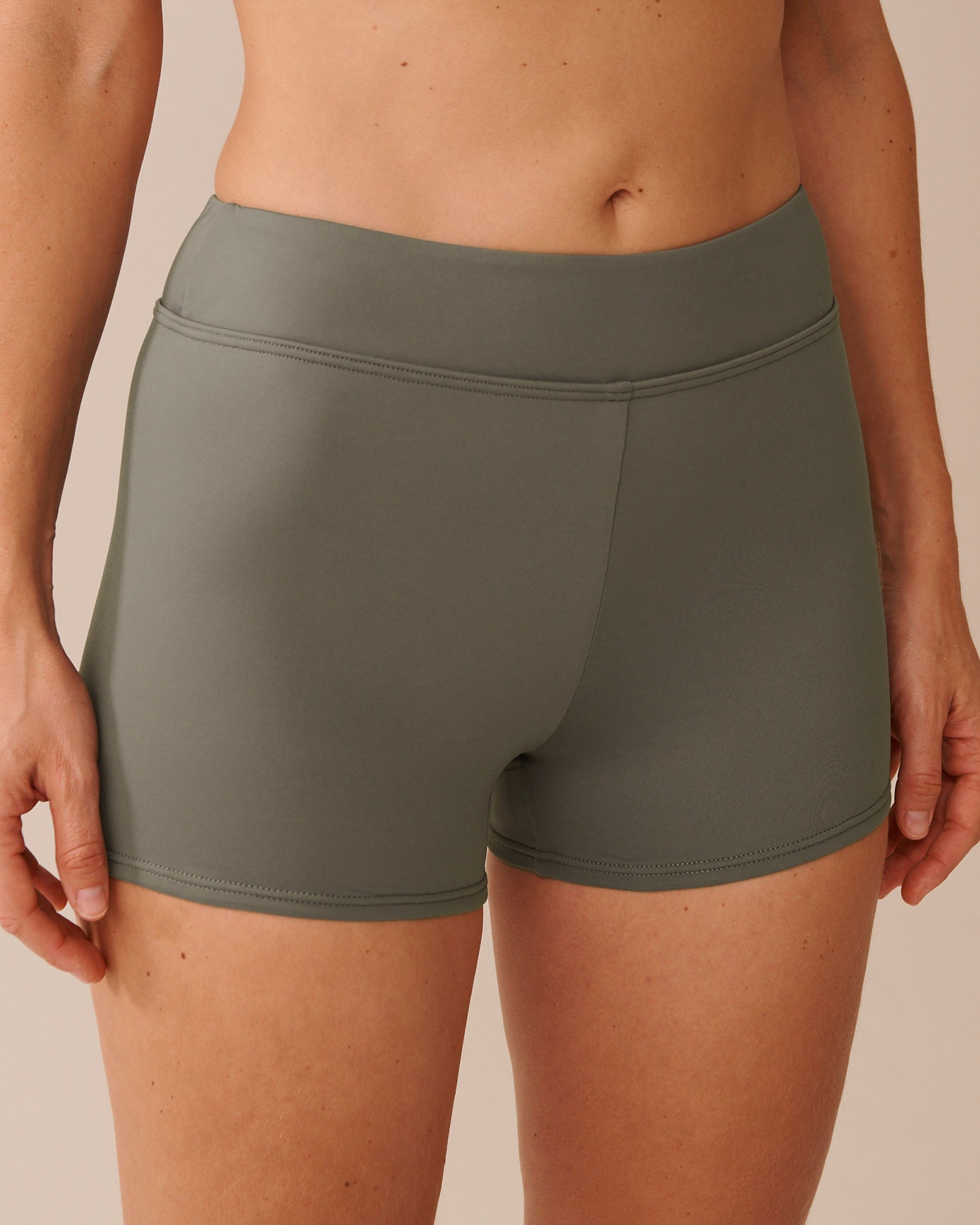 LA VIE EN ROSE AQUA KHAKI GREY Boyleg Bikini Bottom Khaki Grey 70300793 - View1