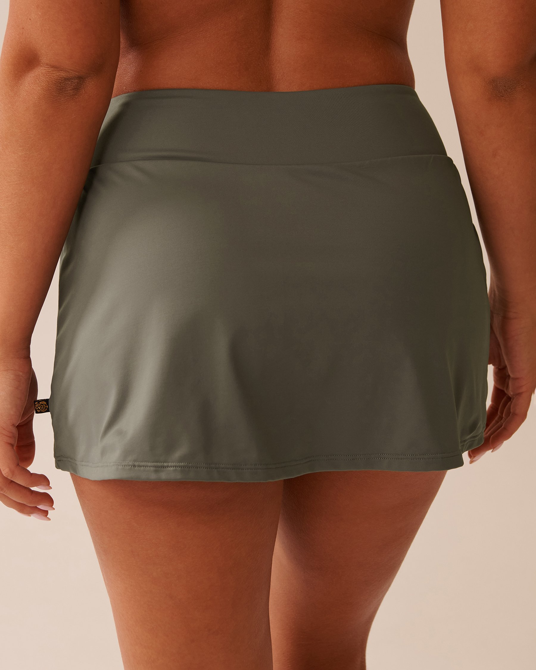 LA VIE EN ROSE AQUA KHAKI GREY High Waist Skirt Bikini Bottom Khaki Grey 70300791 - View2