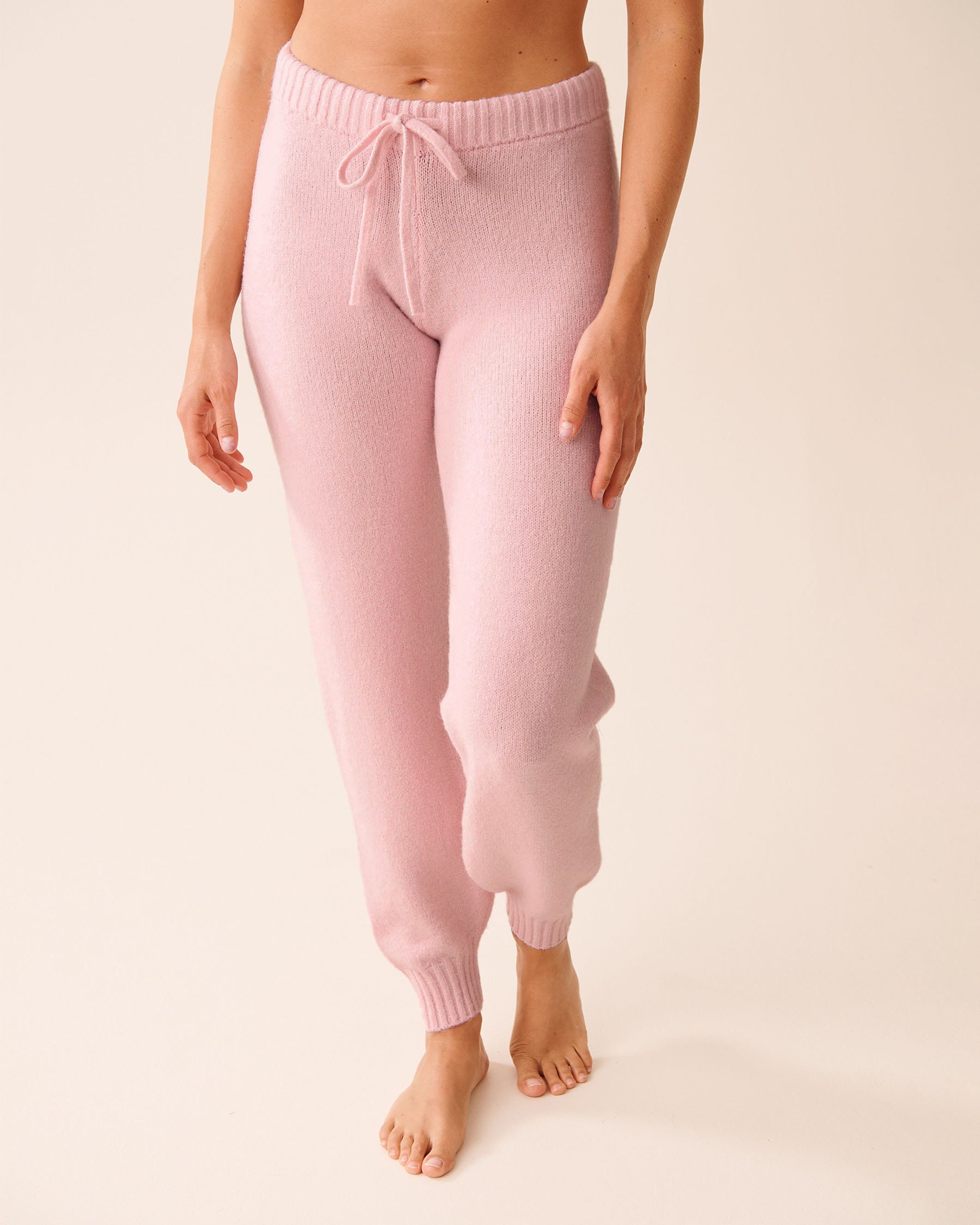 LA VIE EN ROSE Pantalon jogger en tricot Rose pâle 50200107 - View1