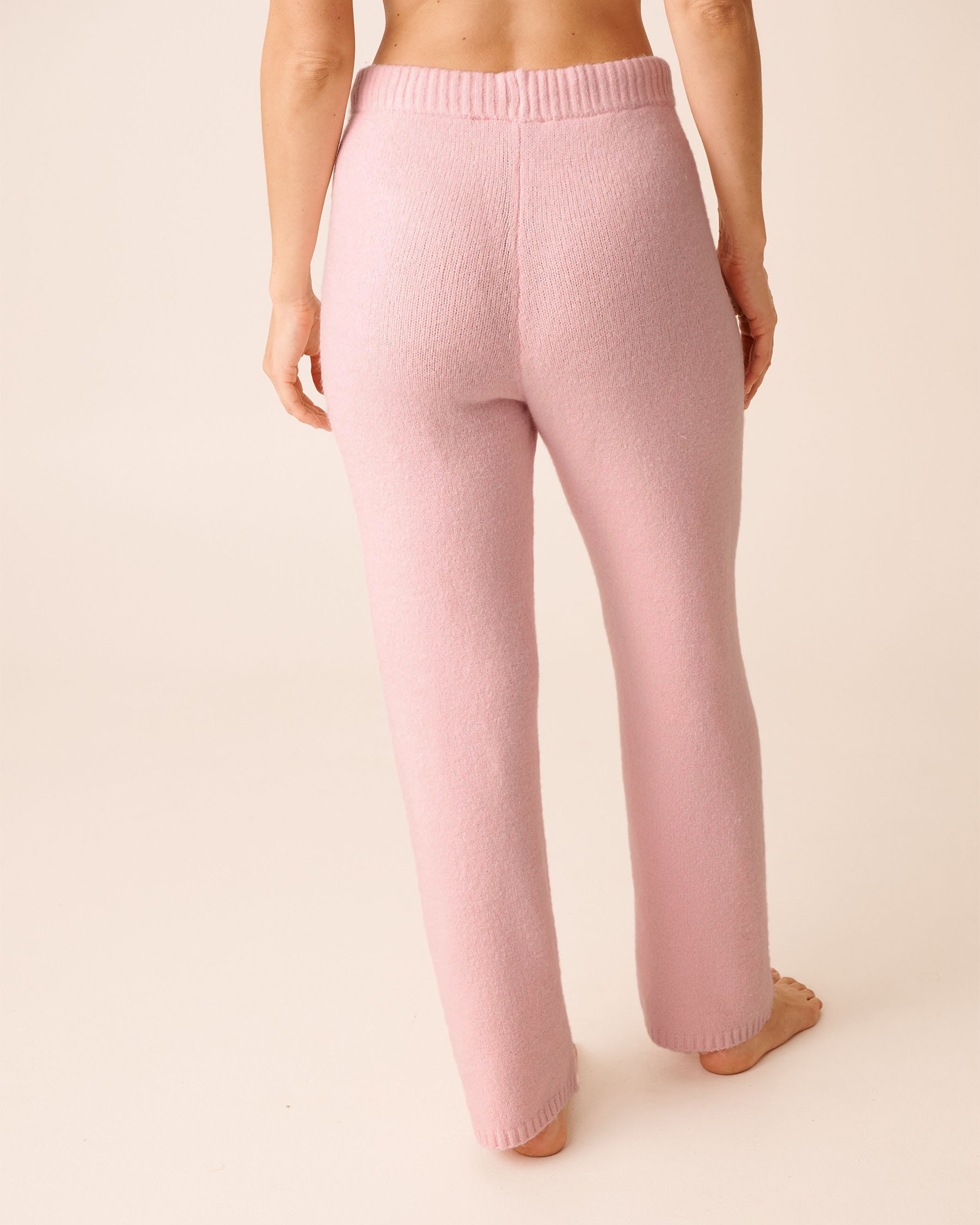 LA VIE EN ROSE Pantalon en tricot Rose pâle 50200106 - View2