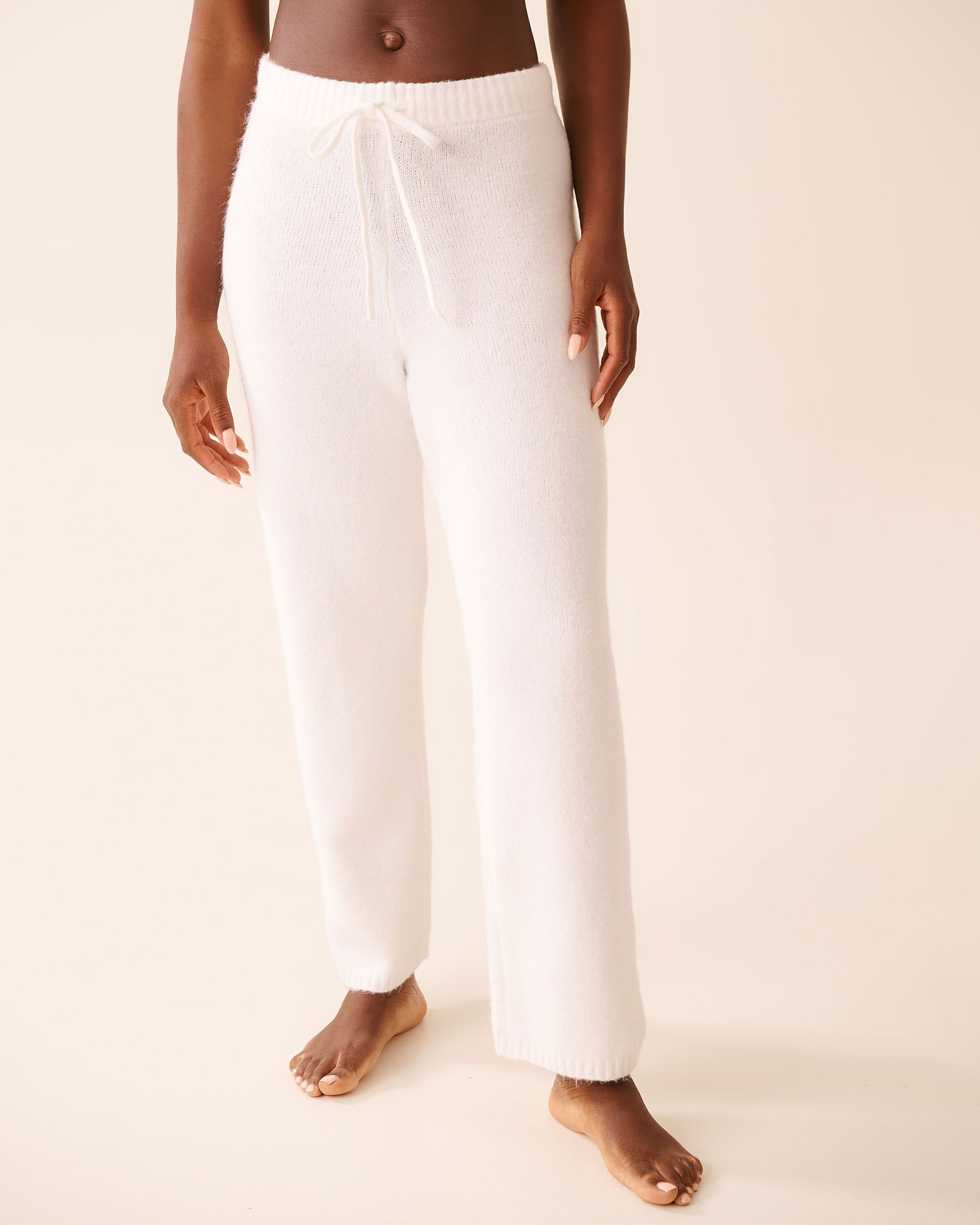 LA VIE EN ROSE Pantalon en tricot Blanc 50200106 - View1