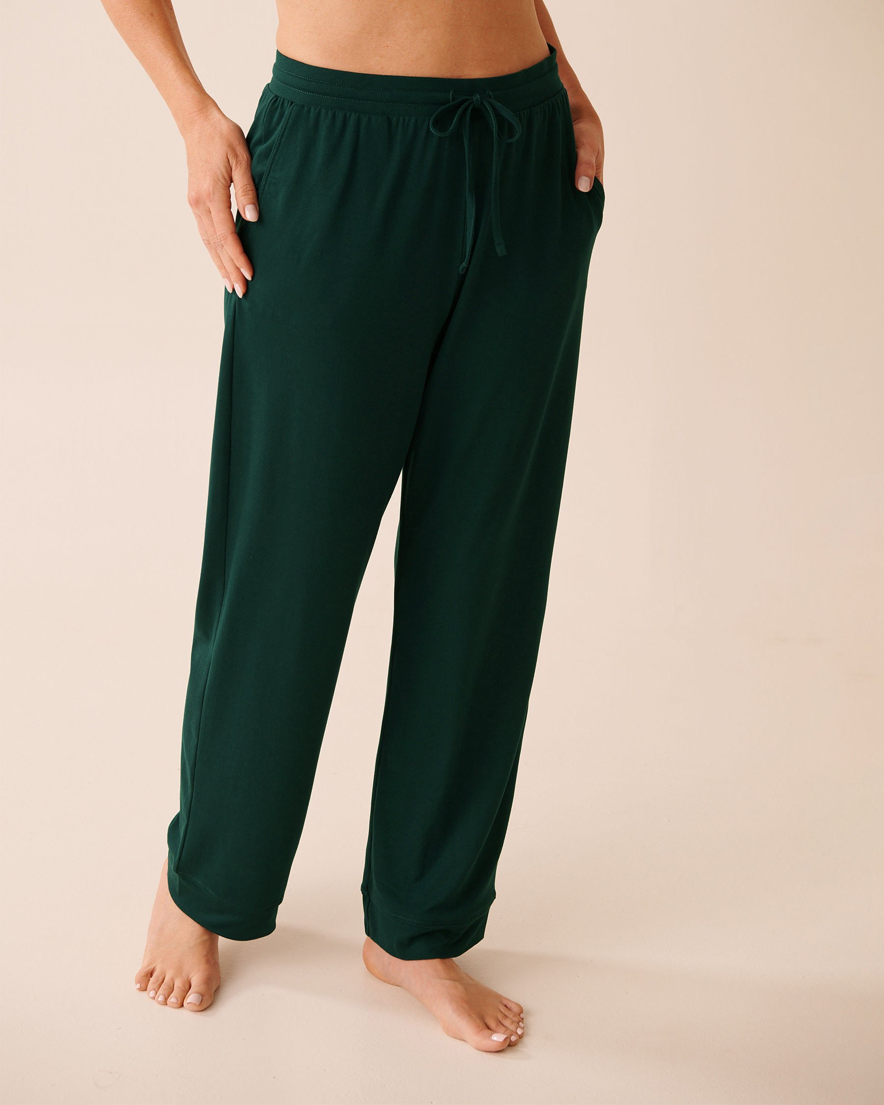 LA VIE EN ROSE Pantalon de pyjama ultra doux Vert sapin 40200794 - View1