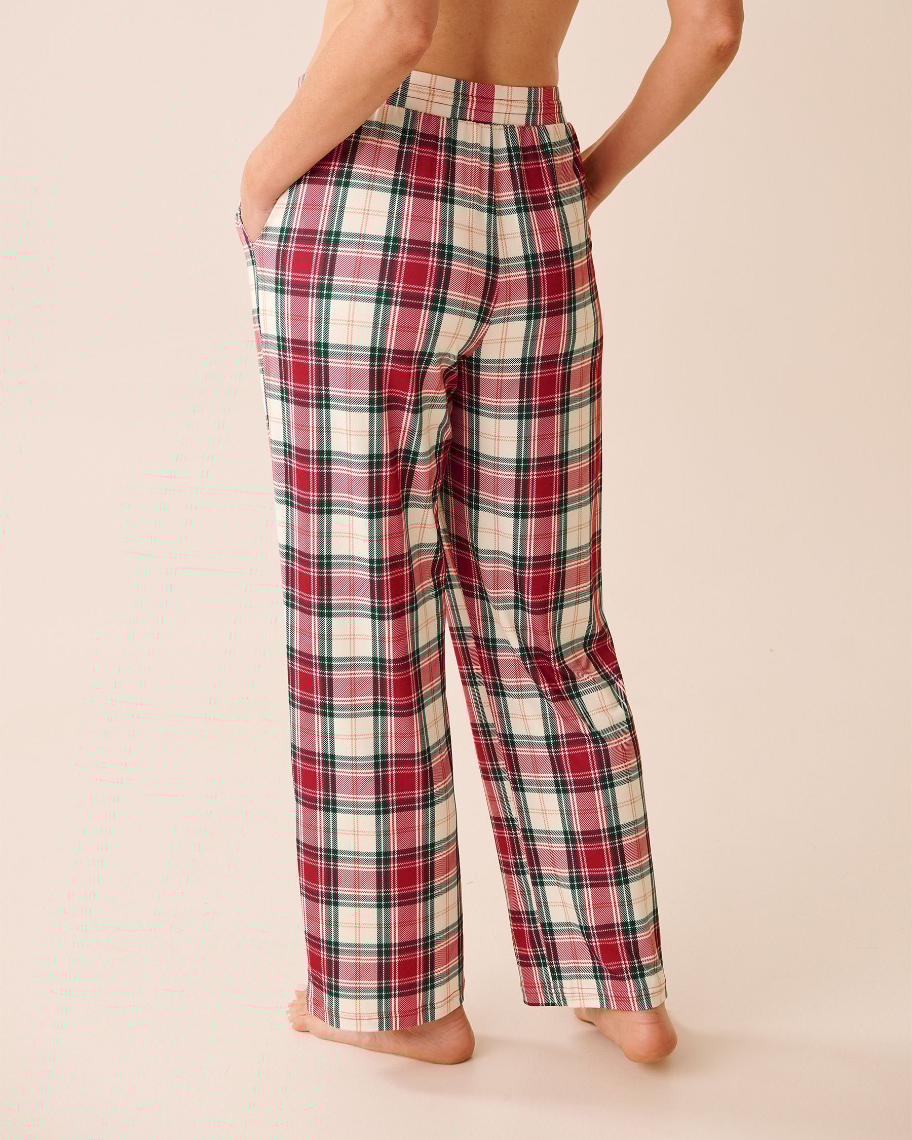 LA VIE EN ROSE Pantalon de pyjama ultra doux carreaux rouges Carreaux rouges 40200794 - View2