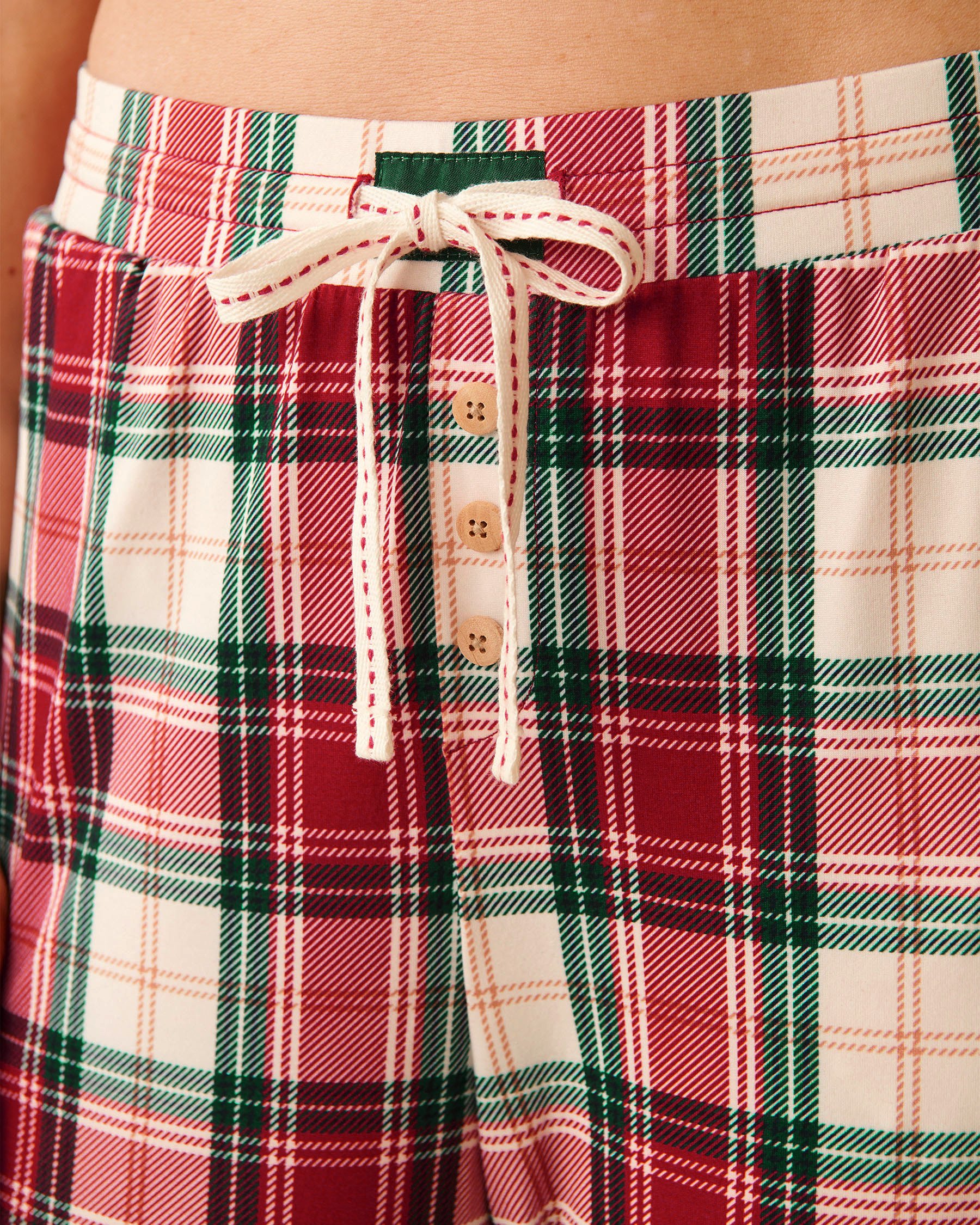 LA VIE EN ROSE Pantalon de pyjama ultra doux carreaux rouges Carreaux rouges 40200794 - View4