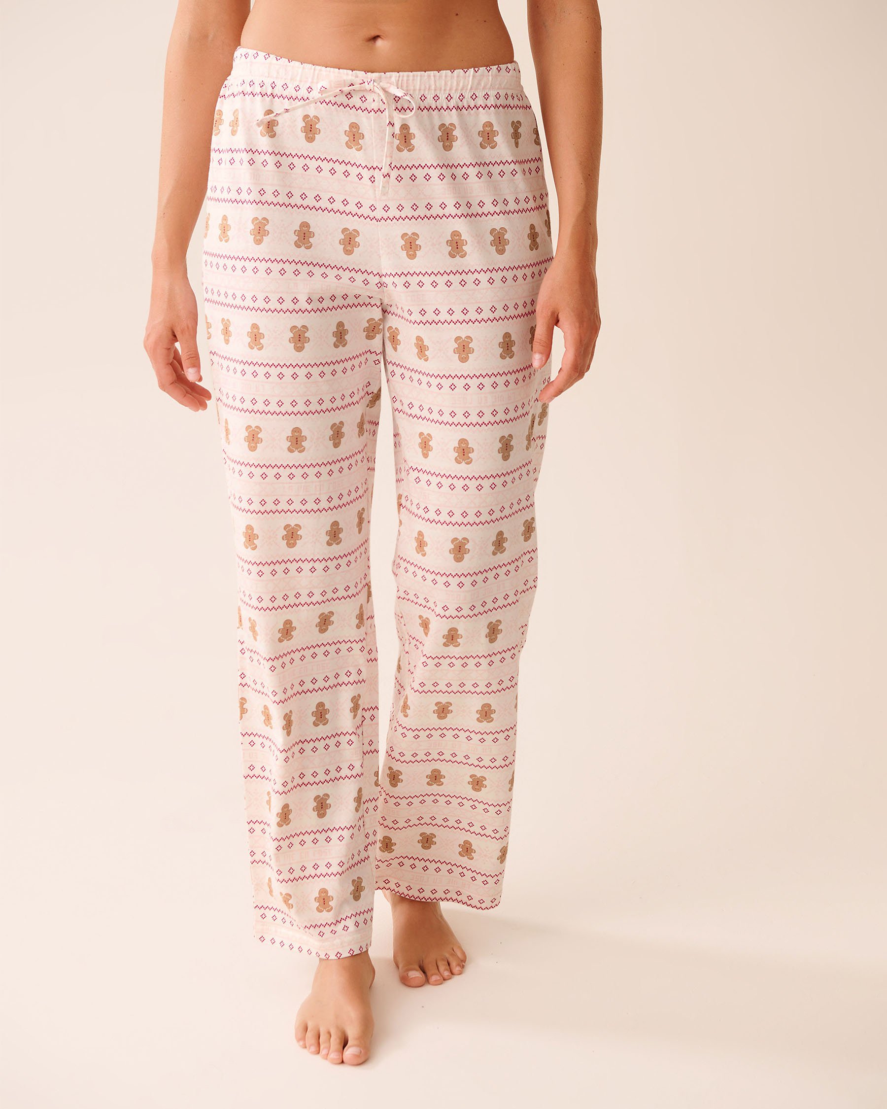 LA VIE EN ROSE Ensemble pyjama en coton imprimé pain d'épices Rose/Pain d'épices 40400087 - Voir5