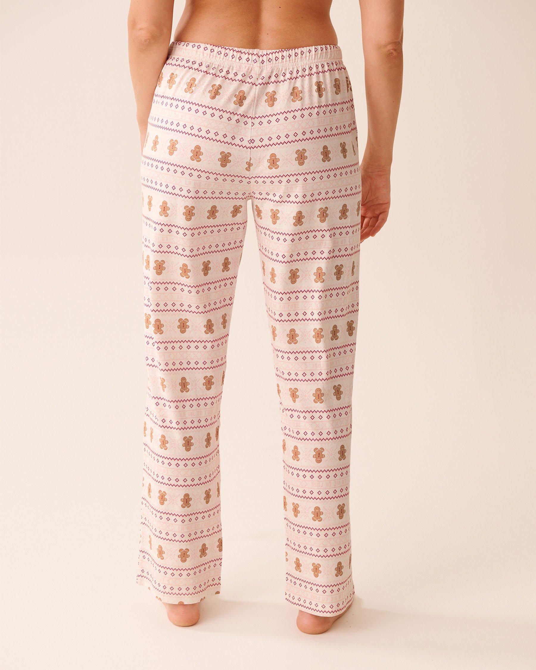 LA VIE EN ROSE Ensemble pyjama en coton imprimé pain d'épices Rose/Pain d'épices 40400087 - Voir6