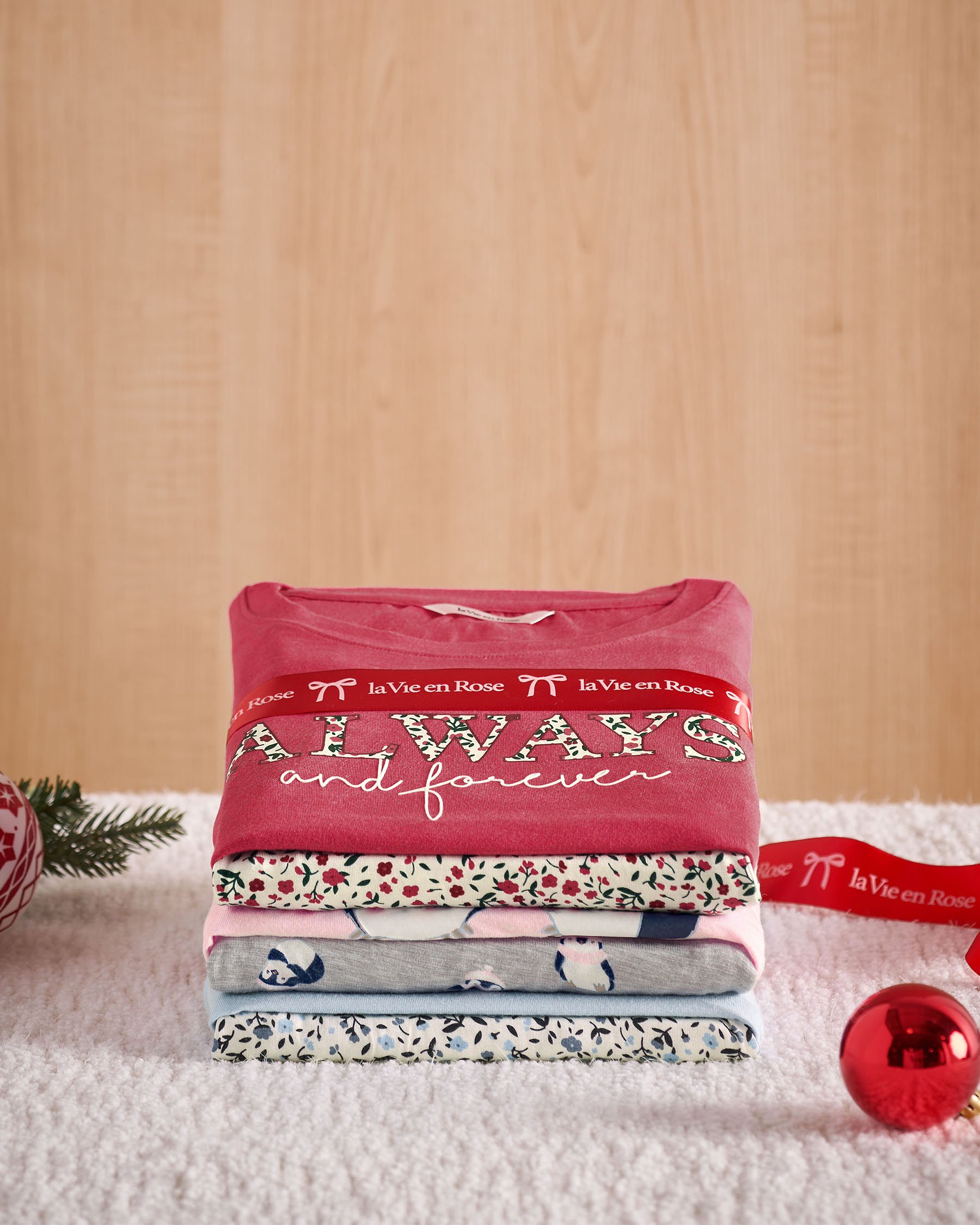 LA VIE EN ROSE Ensemble pyjama manches longues imprimé pingouin Rose/Pingouins 40400088 - Voir8
