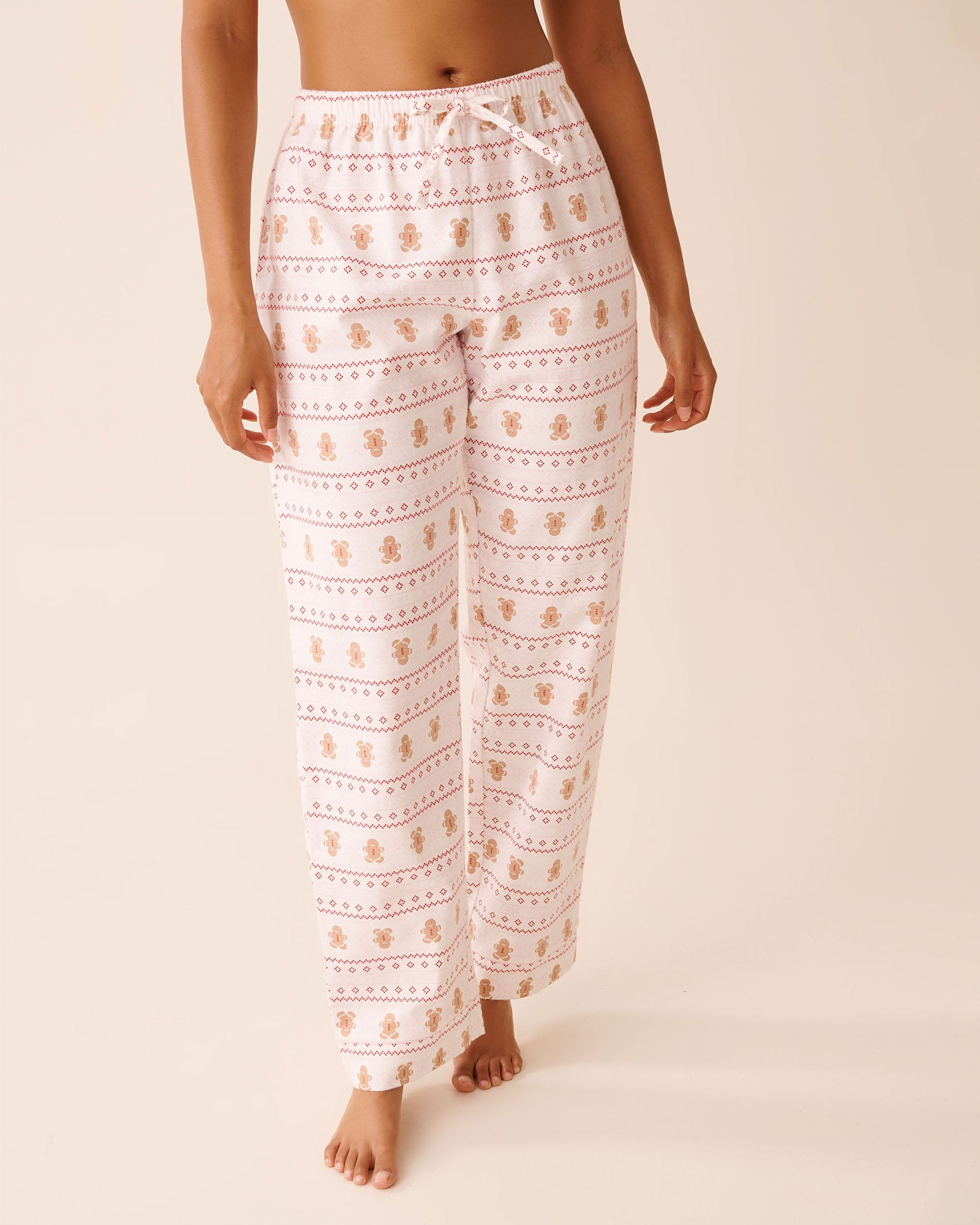LA VIE EN ROSE Ensemble pyjama en flanelle imprimé pain d'épices Imprimé nordique/Pain d'épices 40400089 - Voir4
