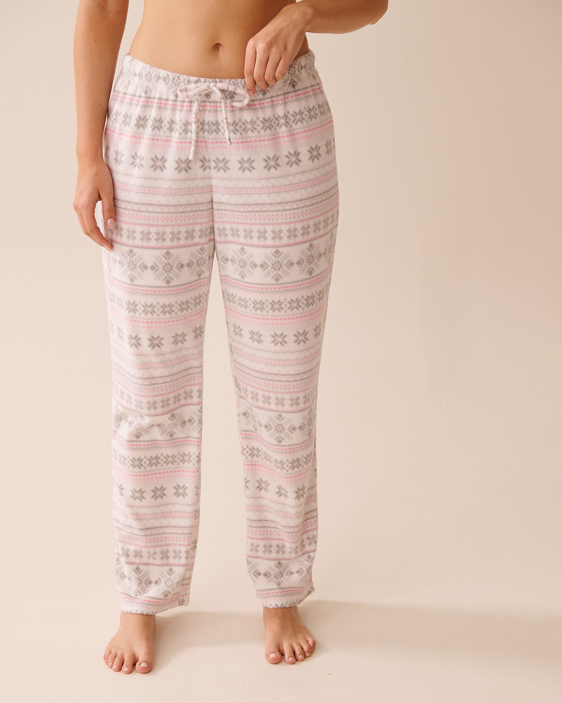 LA VIE EN ROSE Ensemble pyjama en polaire imprimé nordique Imprimé nordique rose 40400090 LA VIE EN ROSE Ensemble pyjama en polaire imprimé nordique Imprimé nordique rose 40400090 - View4