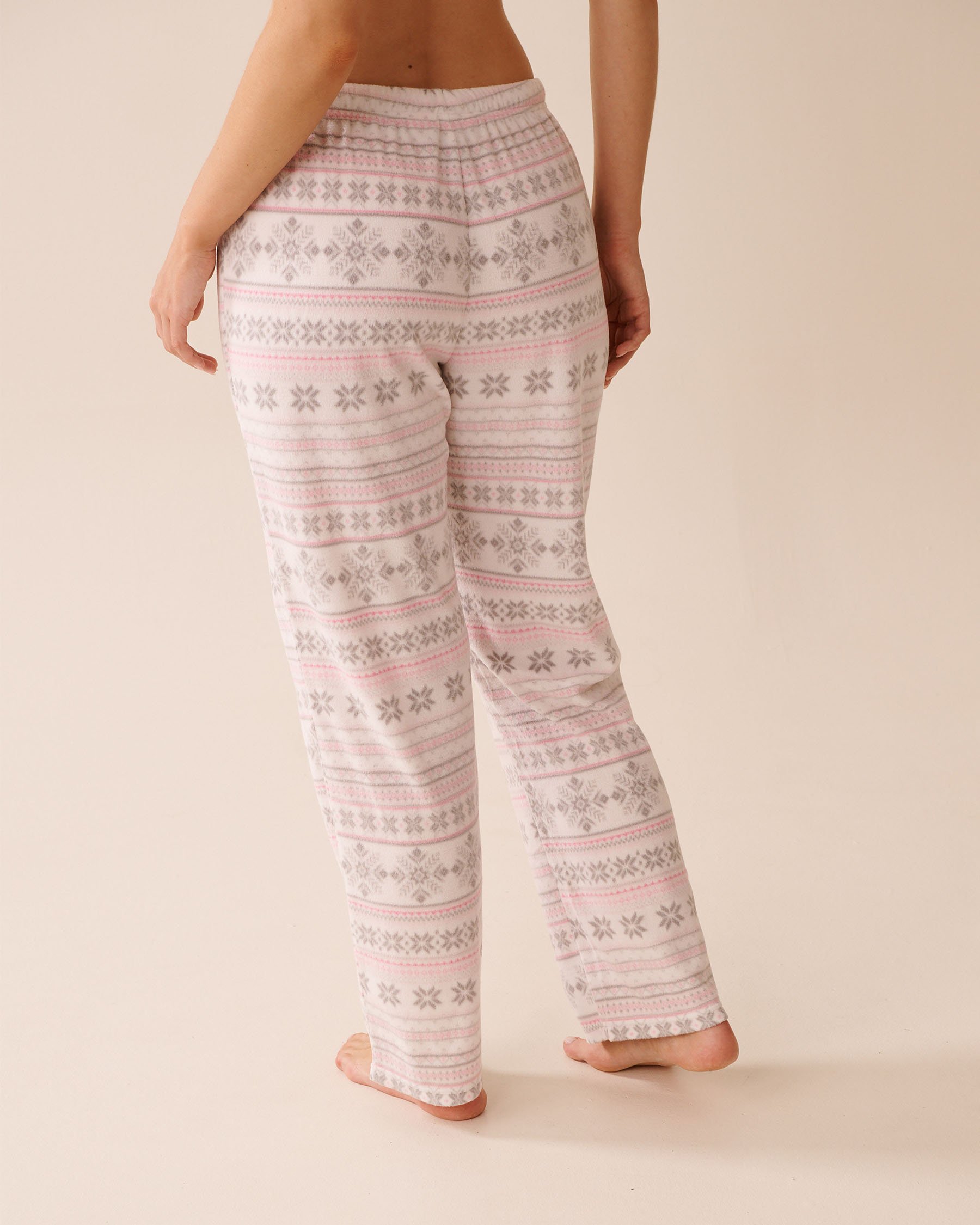 LA VIE EN ROSE Ensemble pyjama en polaire imprimé nordique Imprimé nordique rose 40400090 LA VIE EN ROSE Ensemble pyjama en polaire imprimé nordique Imprimé nordique rose 40400090 - View5