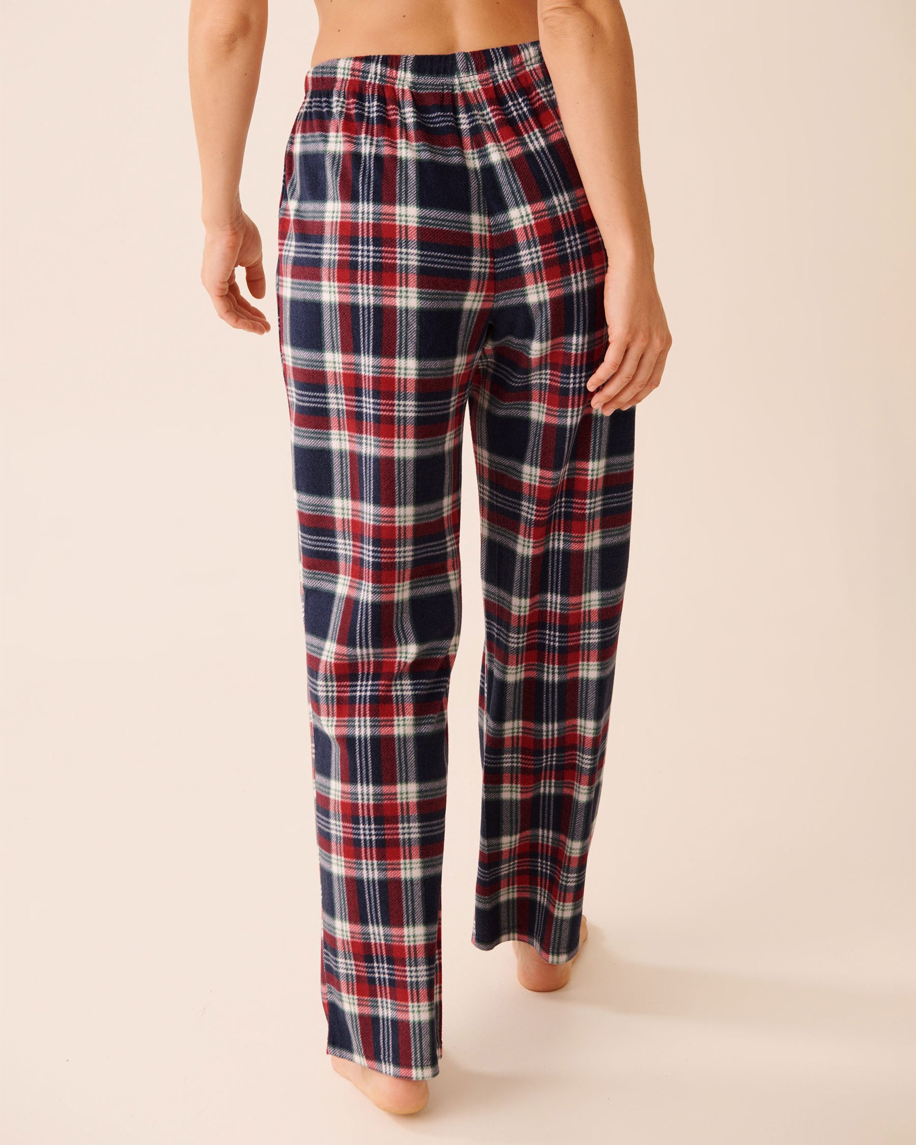 LA VIE EN ROSE Ensemble pyjama en polaire carreaux bleus Carreaux rouges et bleus 40400090 - Voir5