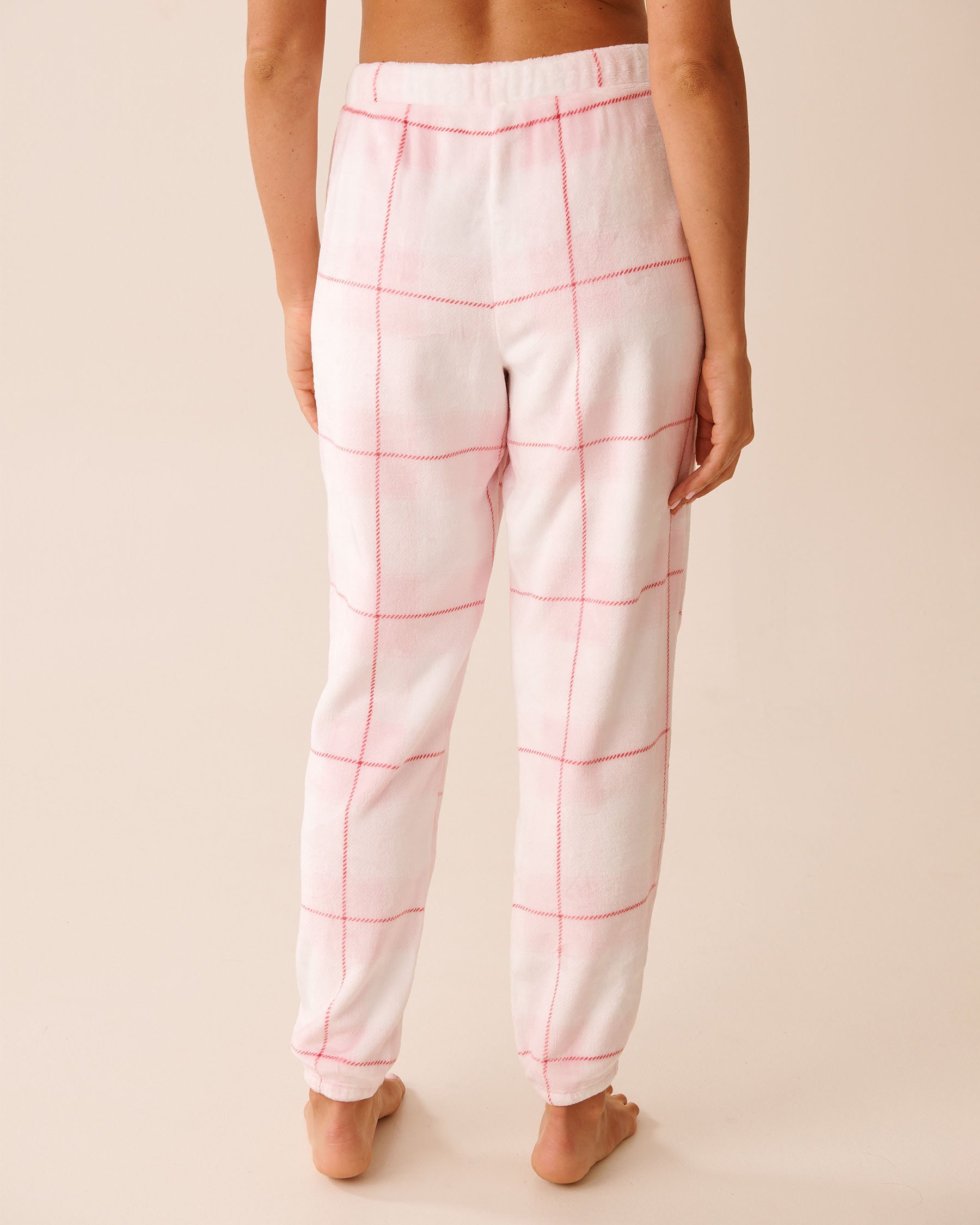 LA VIE EN ROSE Ensemble pyjama en peluche douce imprimé ourson Rose pâle/Ourson 40400091 - Voir6
