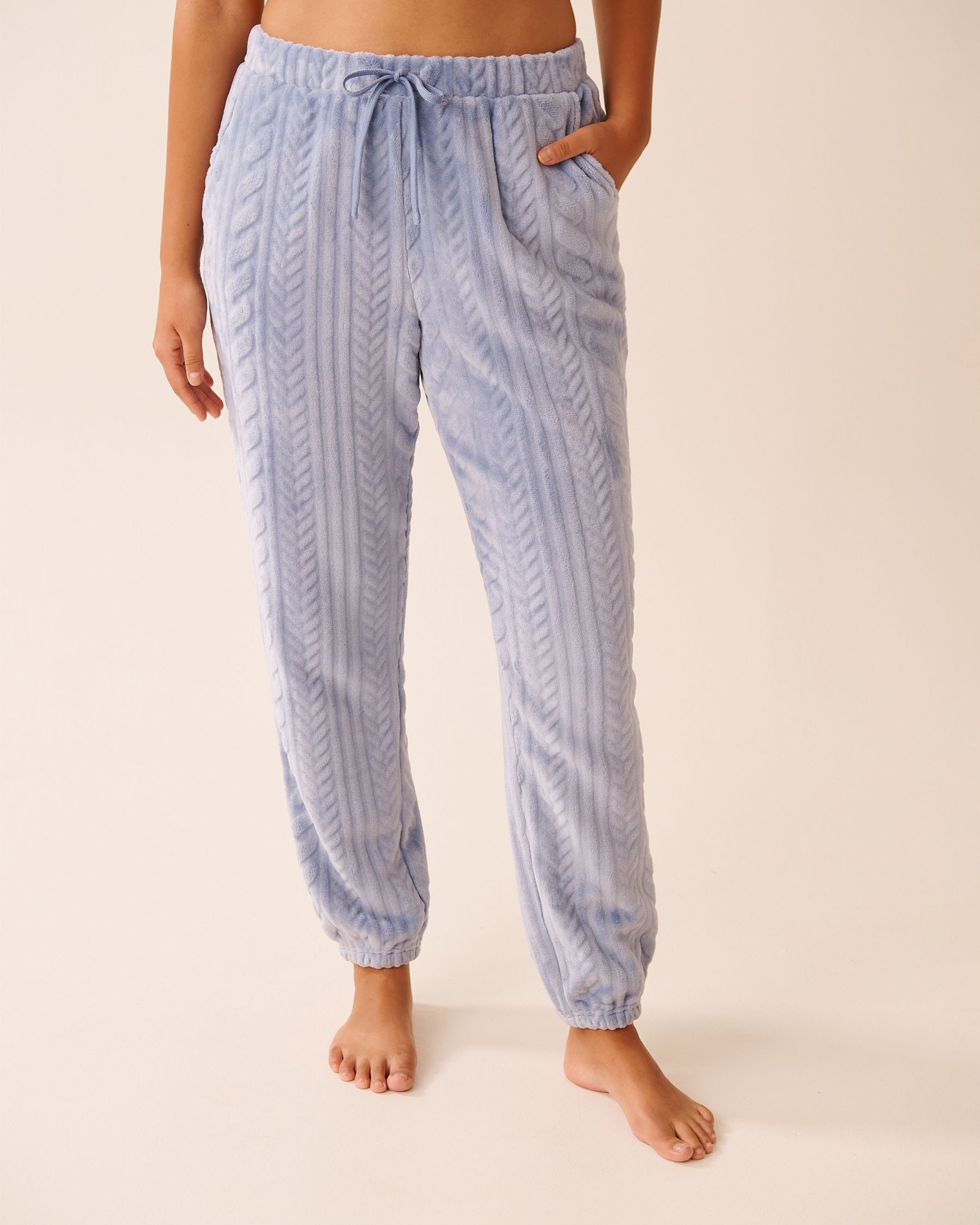 LA VIE EN ROSE Sheep Print Soft Plush PJ Set Light Blue/Sheep 40400092 - View4
