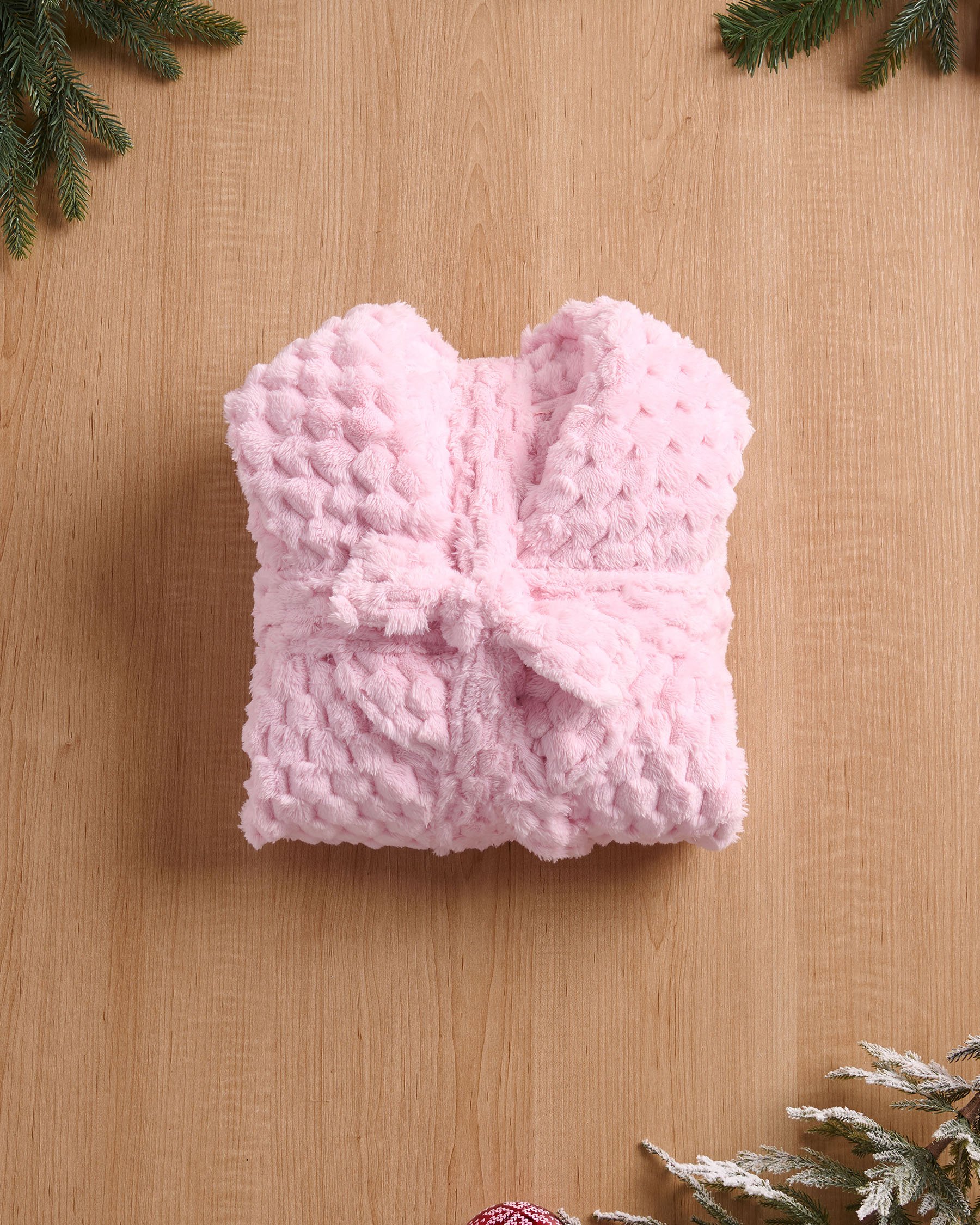 LA VIE EN ROSE Soft Plush Quilted Effect Robe Pastel Pink 40600219 LA VIE EN ROSE Soft Plush Quilted Effect Robe Pastel Pink 40600219 - View5