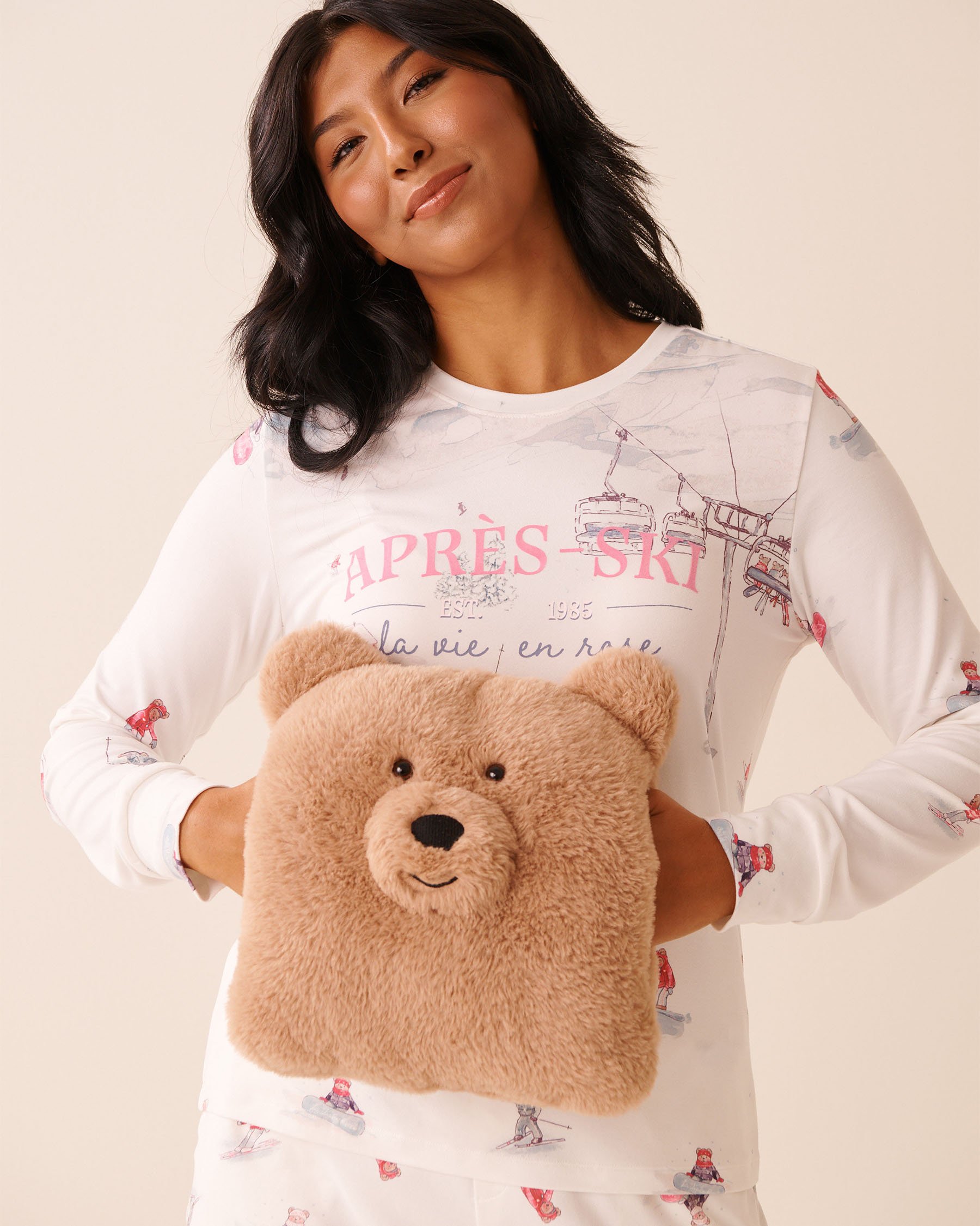 LA VIE EN ROSE Teddy Bear Bean Bag Light Brown 40700427 - View2