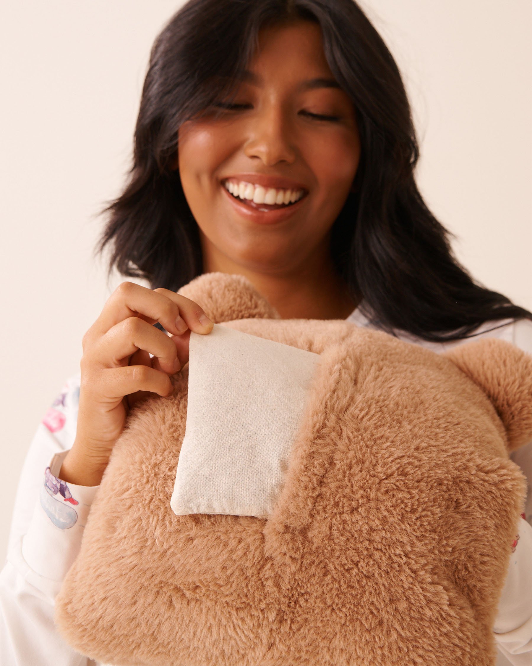 LA VIE EN ROSE Teddy Bear Bean Bag Light Brown 40700427 - View3