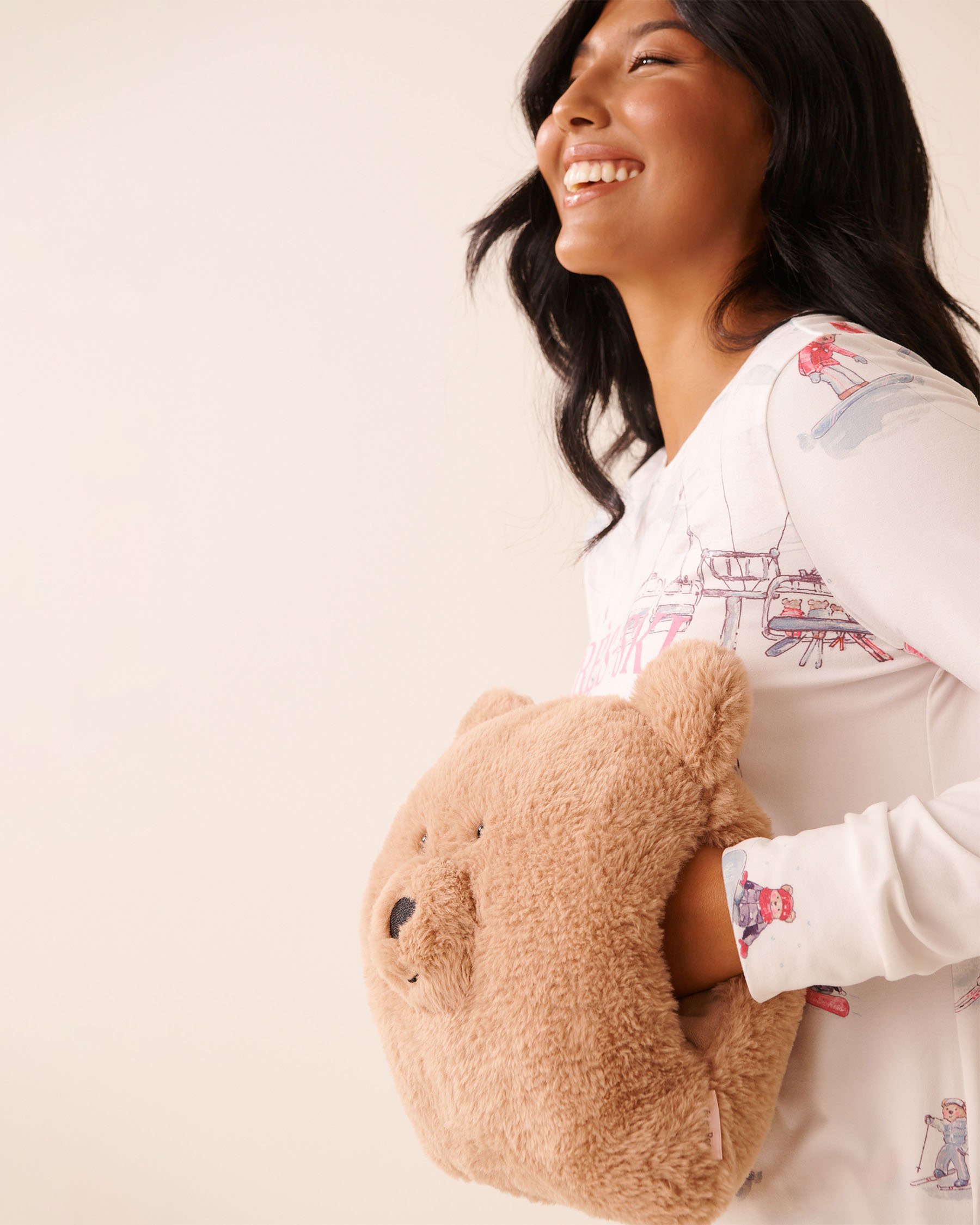 LA VIE EN ROSE Teddy Bear Bean Bag Light Brown 40700427 - View4