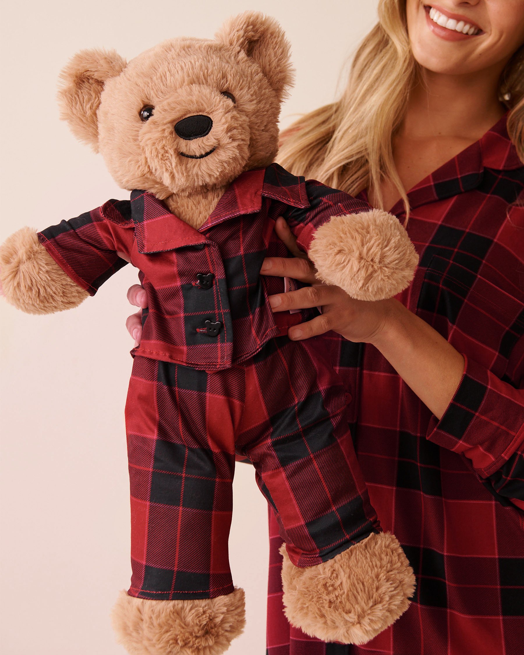 LA VIE EN ROSE Peluche ourson Brun clair 40700435 - Voir2