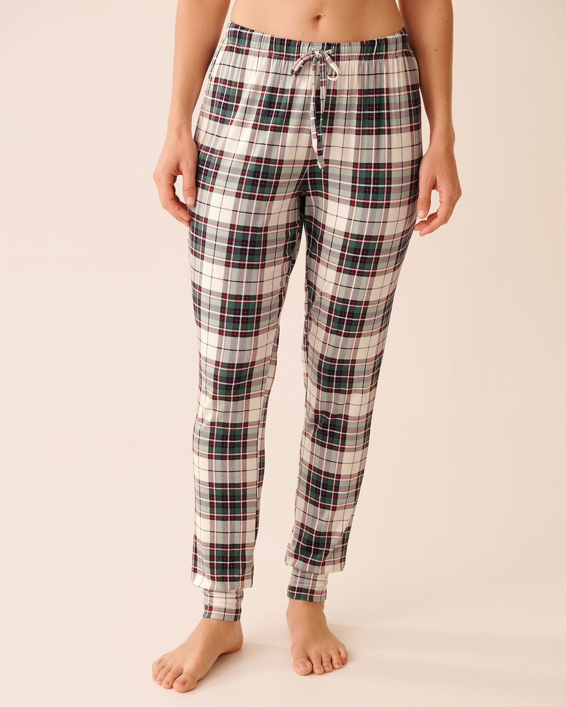 LA VIE EN ROSE Ensemble pyjama manches longues imprimé chien Vert/Chiens 40400088 - Voir5