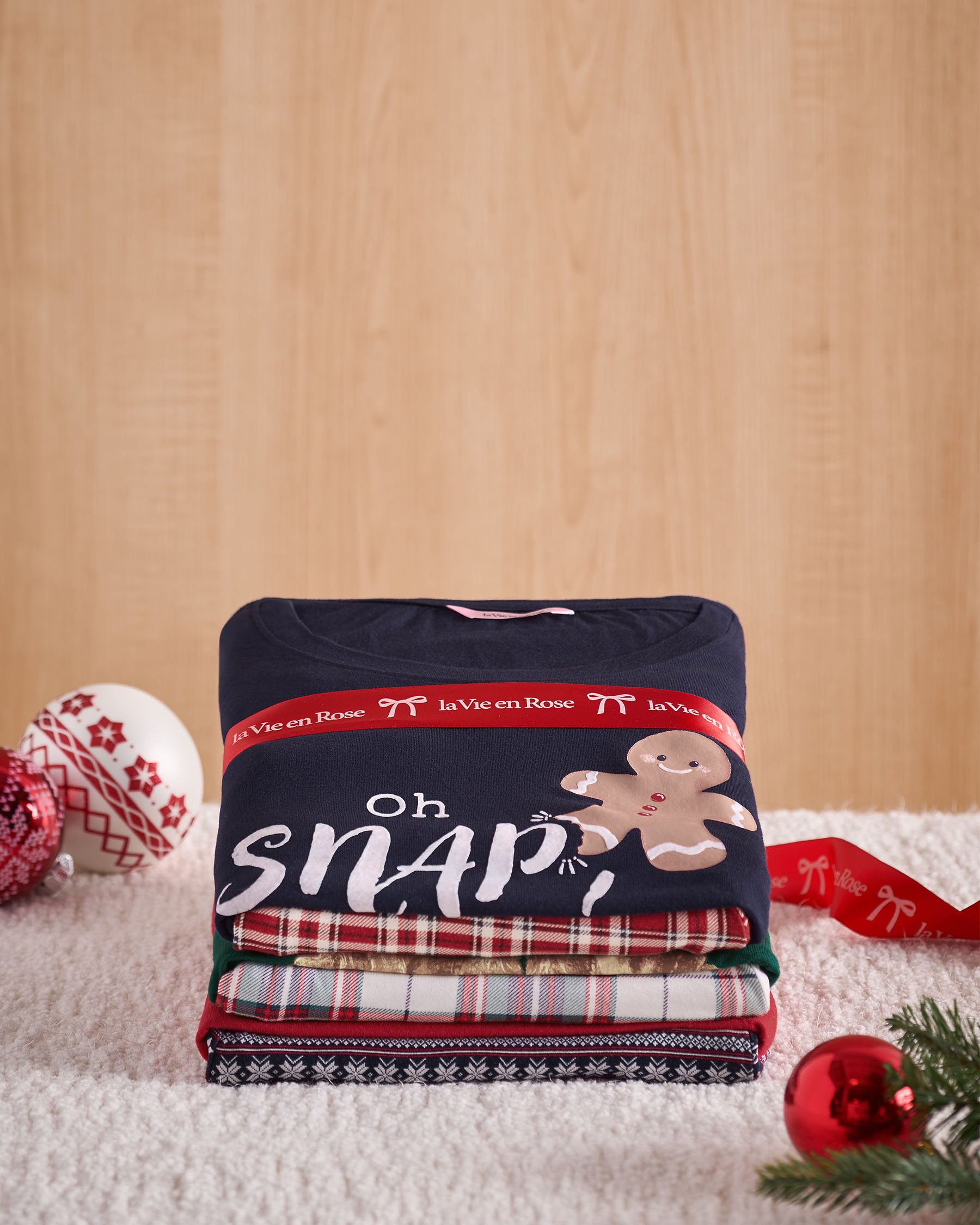 LA VIE EN ROSE Ensemble pyjama manches longues imprimé chien Vert/Chiens 40400088 - Voir8