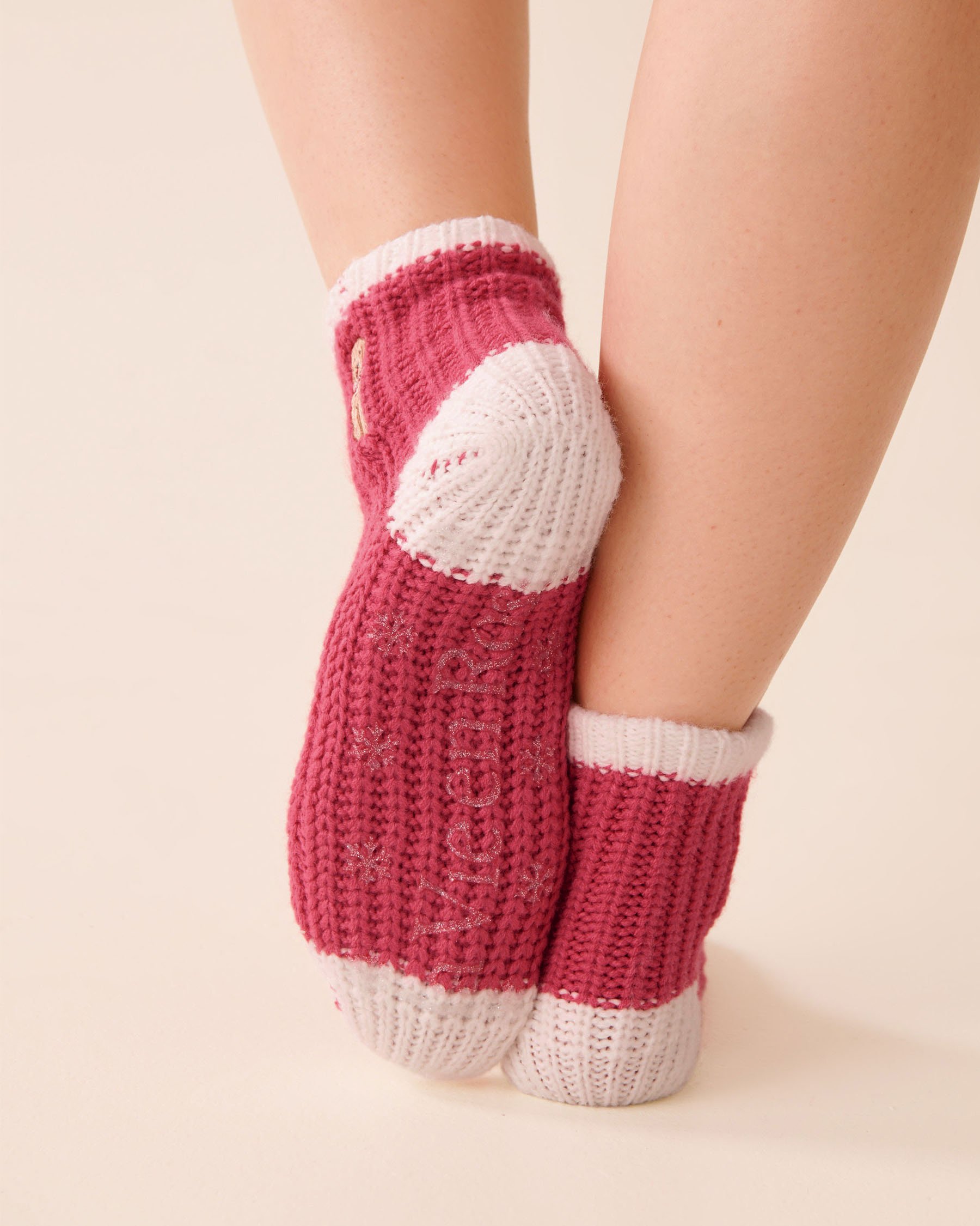 LA VIE EN ROSE Embroidered Dog Socks Red/Dog 40700423 - View3