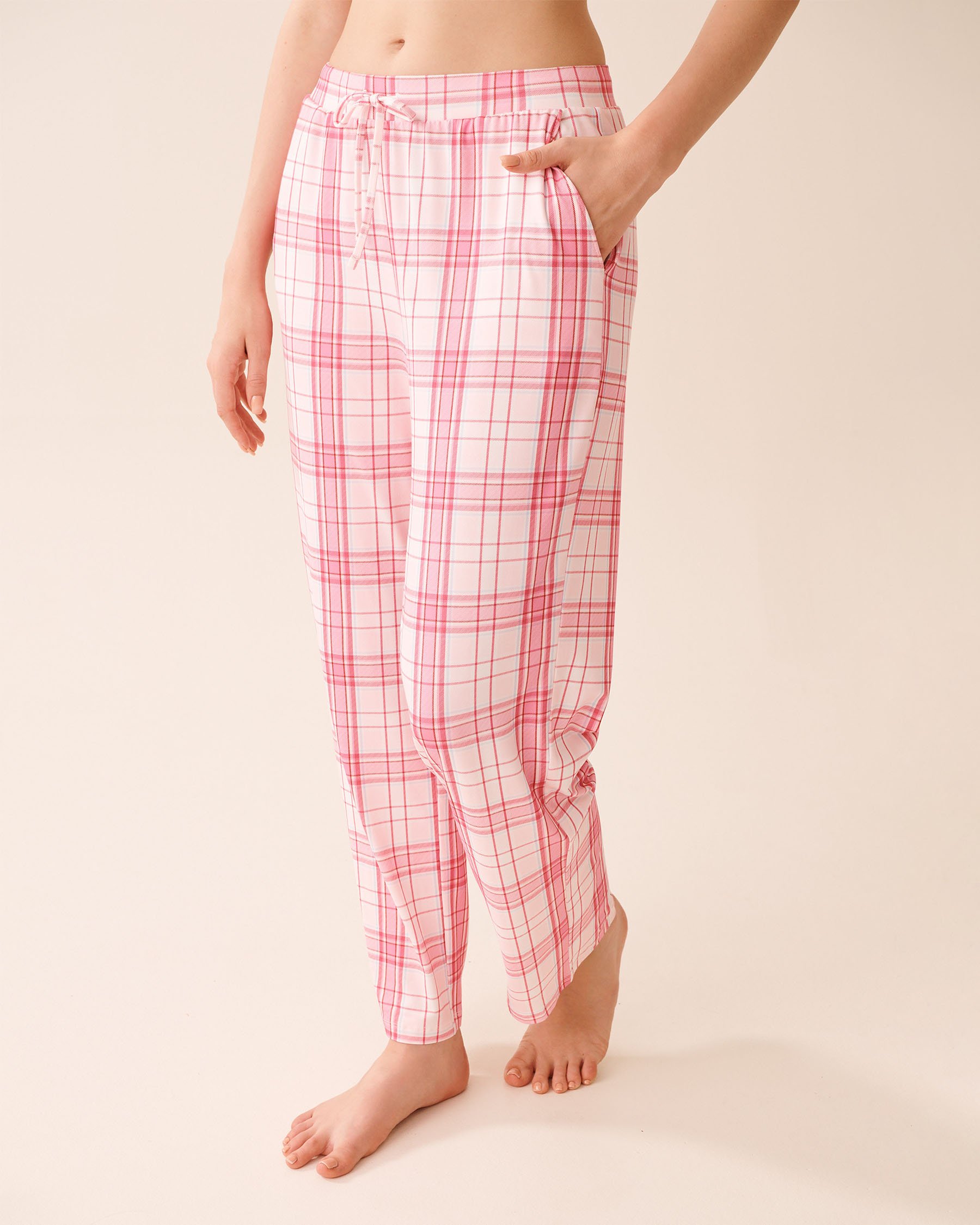 LA VIE EN ROSE Pink Plaid Super Soft Pajama Pants Pink Plaid 40200795 - View1