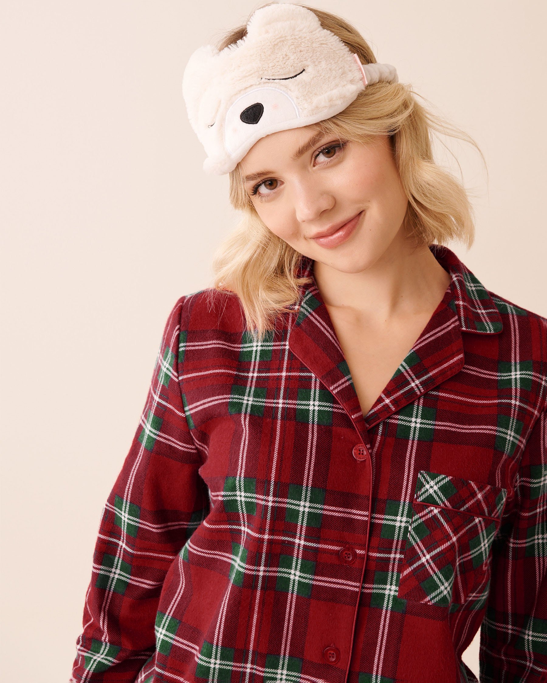 LA VIE EN ROSE Masque de sommeil ours polaire Blanc/Ours polaire 40700432 - Voir1