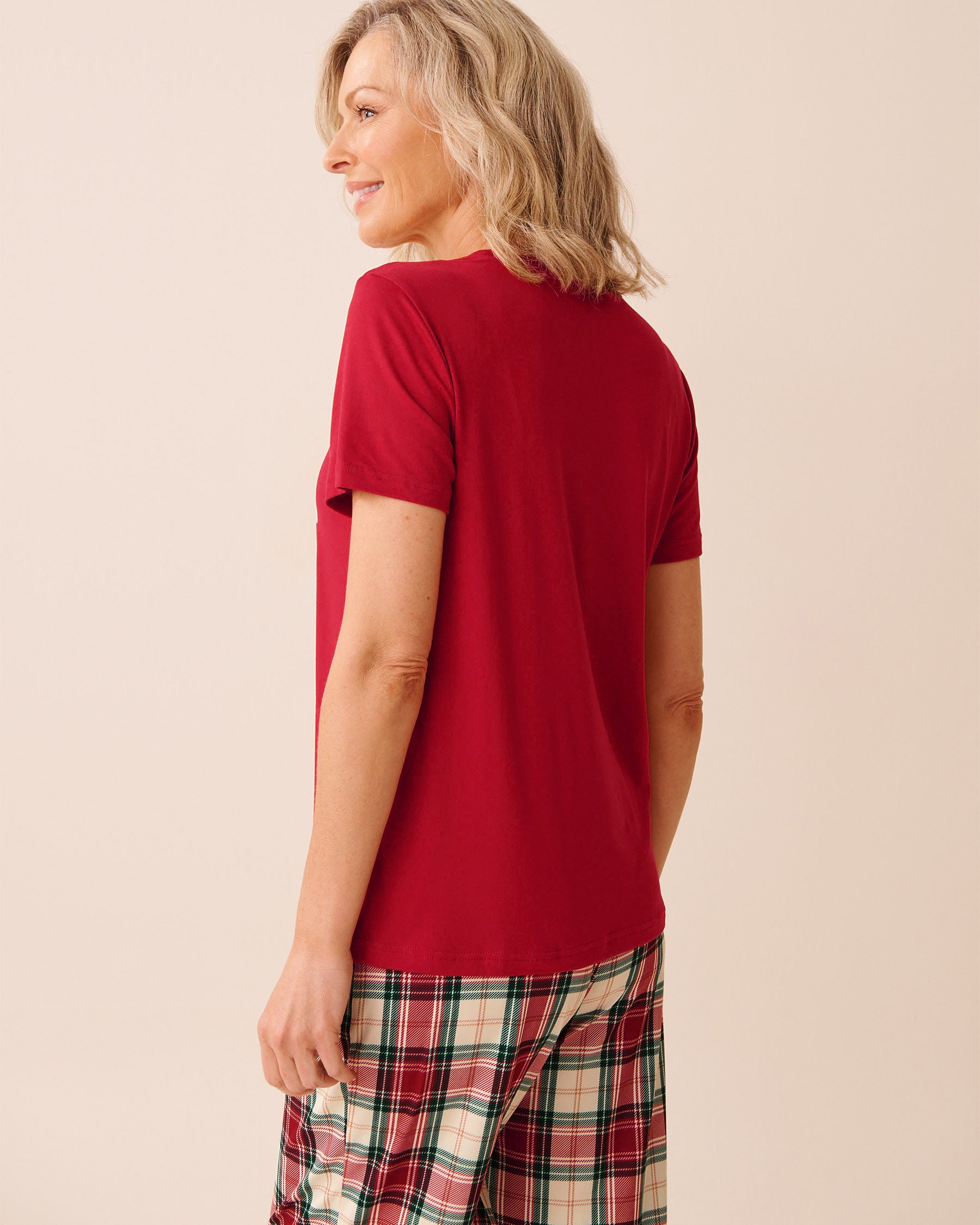 LA VIE EN ROSE Teddy Bear Print Super Soft T-shirt Red/Teddy Bears 40100808 LA VIE EN ROSE Teddy Bear Print Super Soft T-shirt Red/Teddy Bears 40100808 - View2