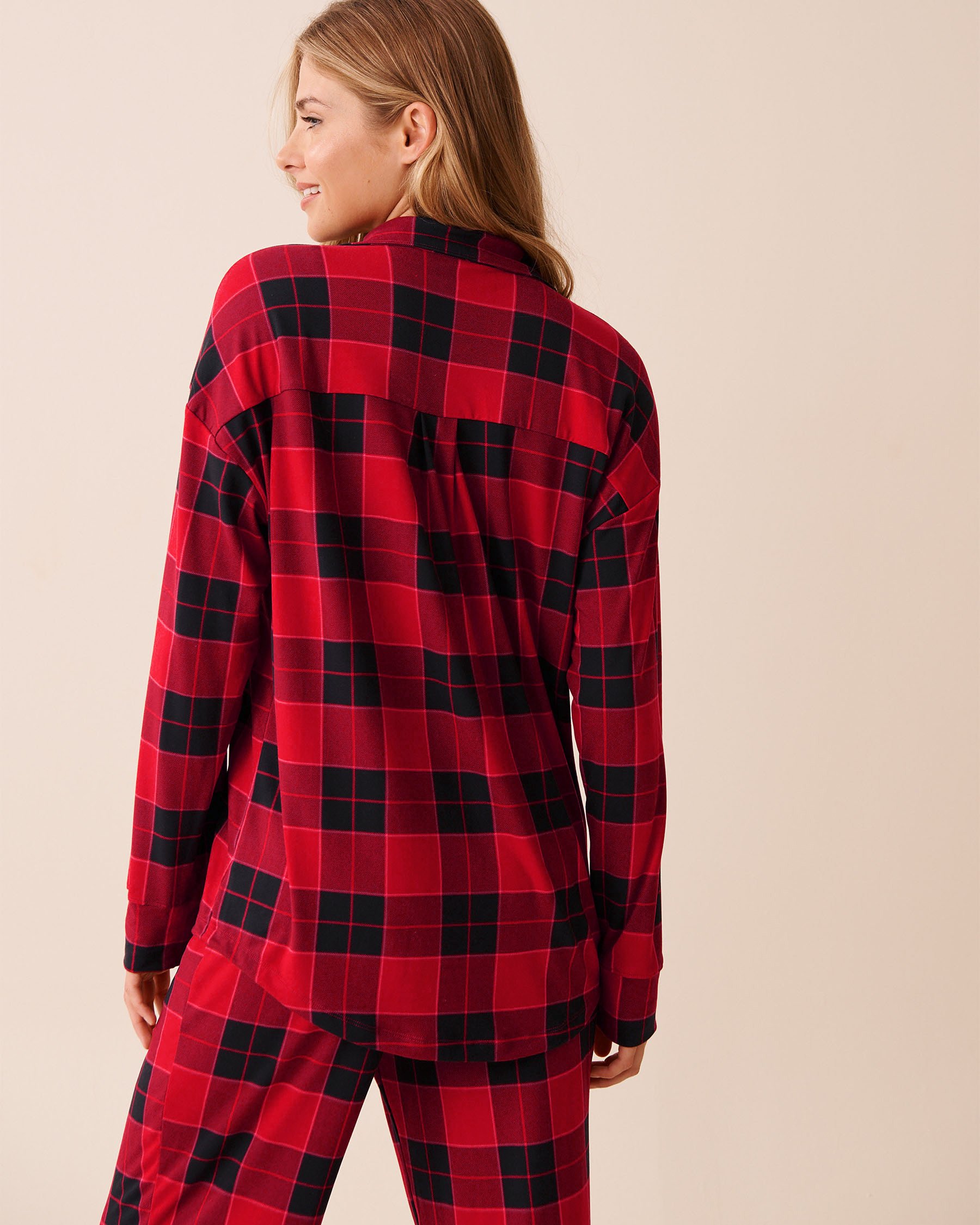 LA VIE EN ROSE Buffalo Plaid Super Soft Button-down Shirt Buffalo Plaid 40100818 LA VIE EN ROSE Buffalo Plaid Super Soft Button-down Shirt Buffalo Plaid 40100818 - View2