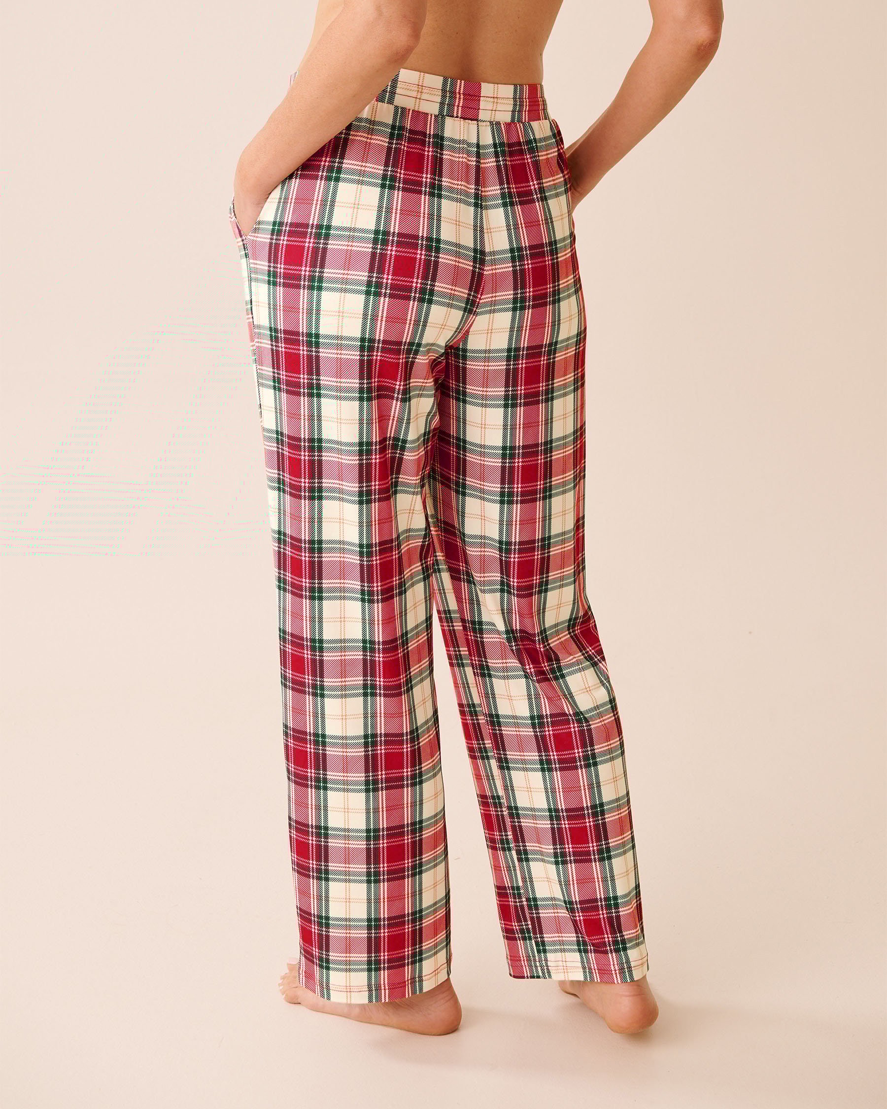 LA VIE EN ROSE Red Plaid Super Soft Pajama Pants Red Plaid 40200794 LA VIE EN ROSE Red Plaid Super Soft Pajama Pants Red Plaid 40200794 - View2