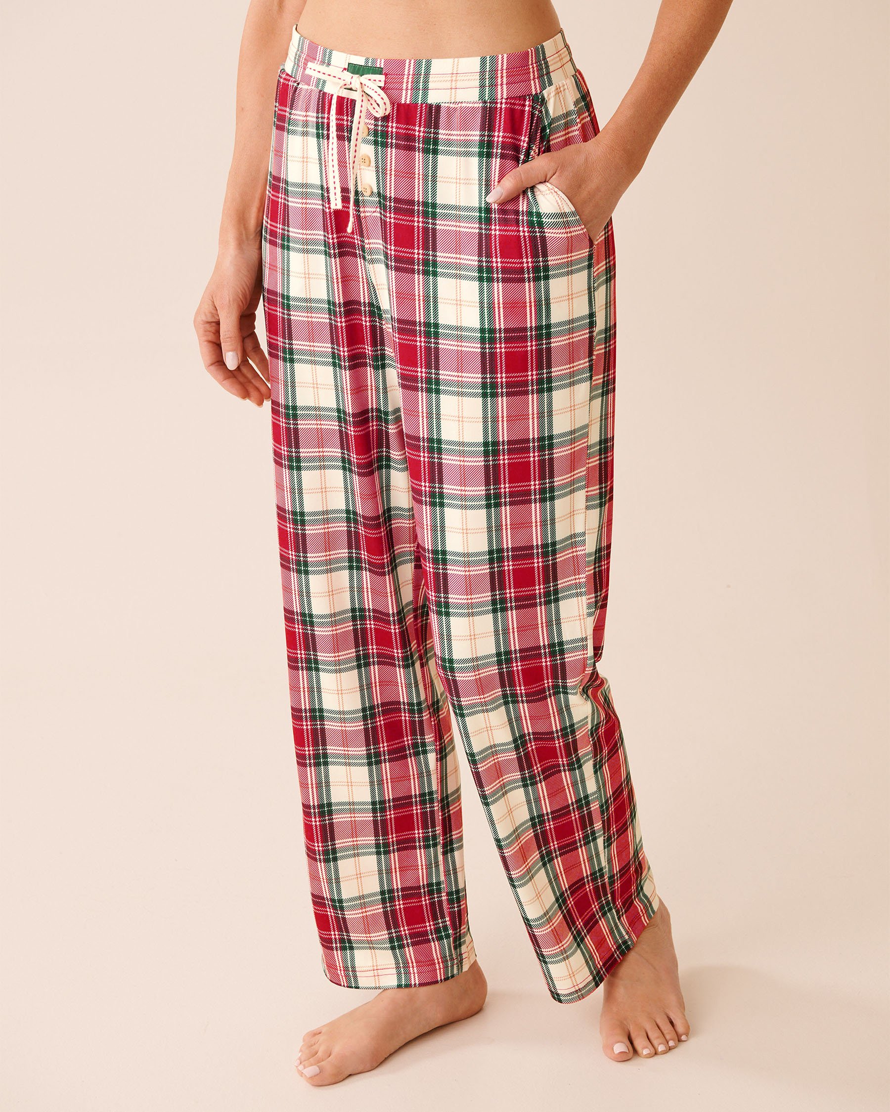 LA VIE EN ROSE Red Plaid Super Soft Pajama Pants Red Plaid 40200794 - View1