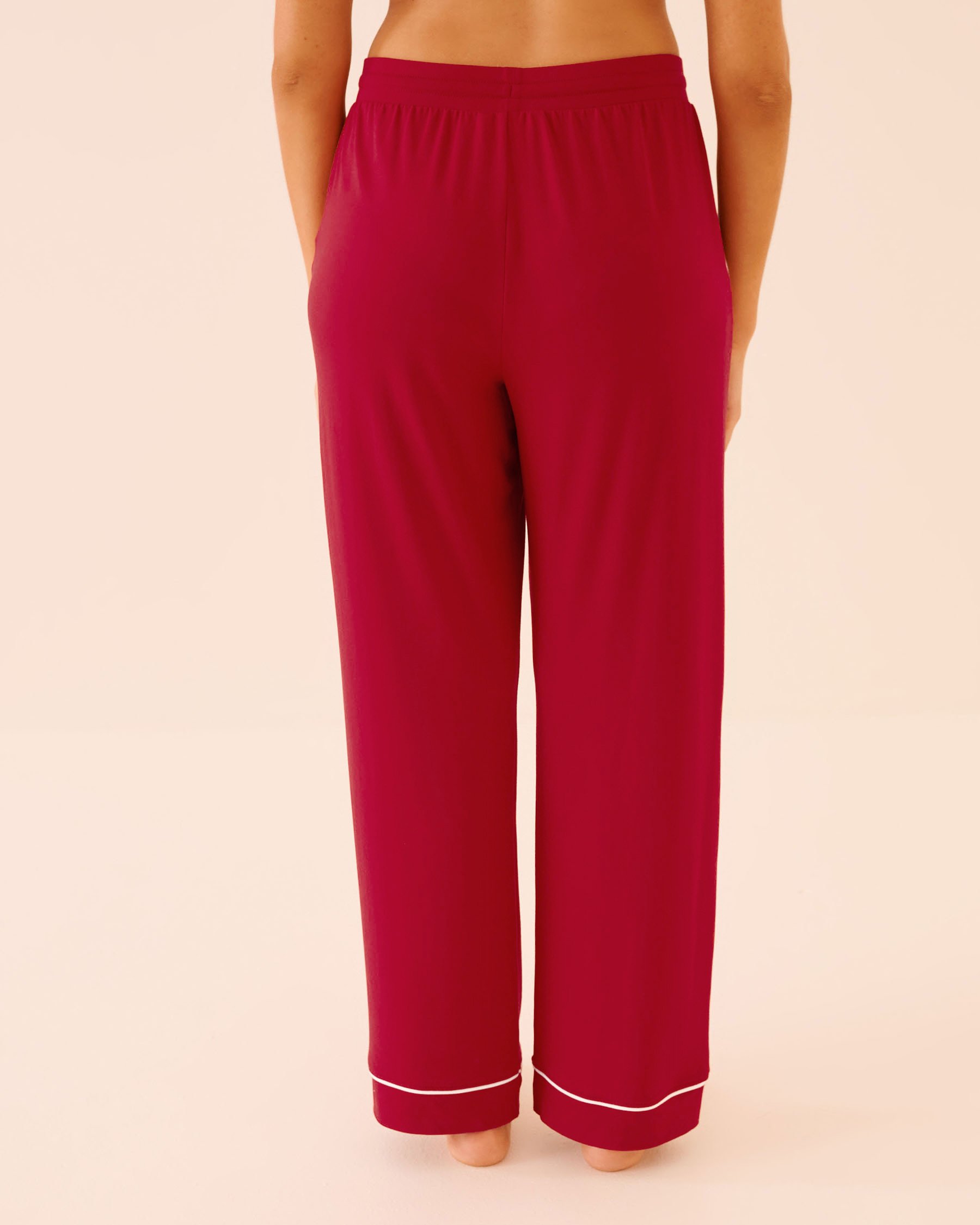 LA VIE EN ROSE Super Soft Pajama Pants Merry Red 40200794 - View3