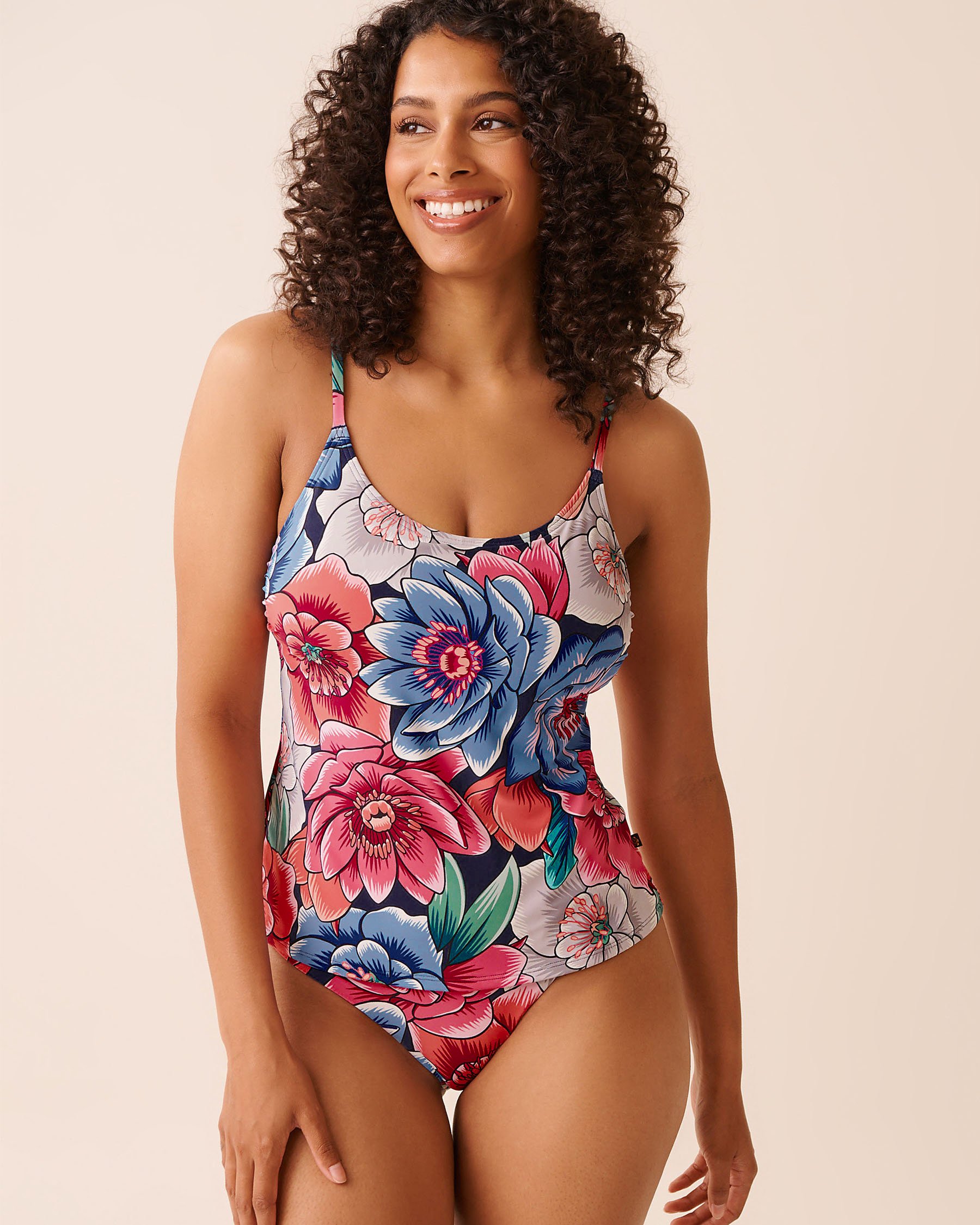 LA VIE EN ROSE AQUA Haut tankini encolure ronde FLORAL POP Fleurs pop 70100861 - Voir1