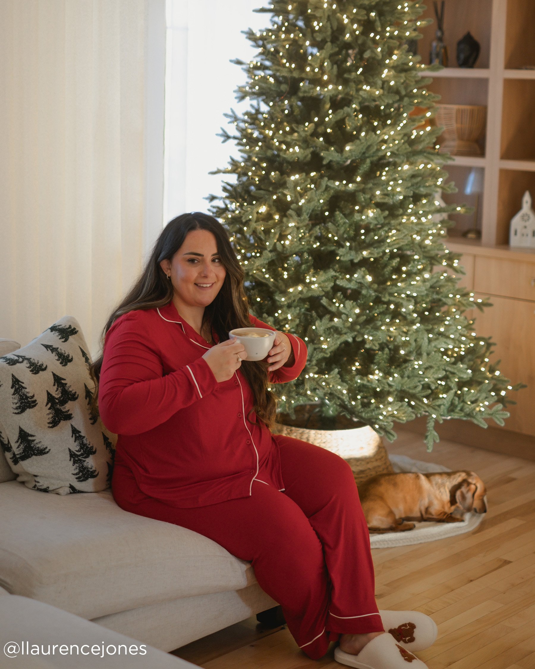 LA VIE EN ROSE Chemisier manches longues ultra doux imprimé Comfort & Joy Rouge joyeux 40100810 - View8