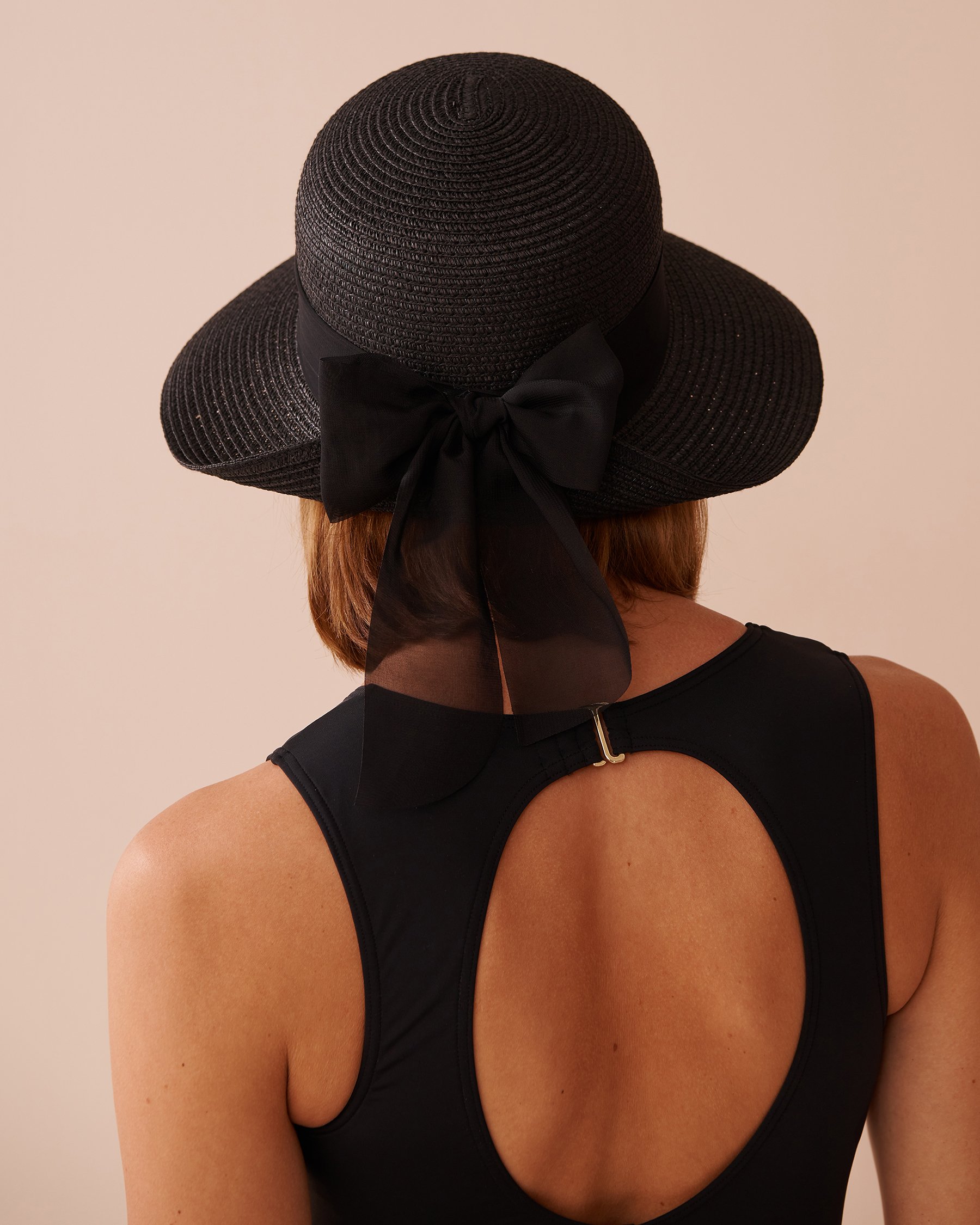 LA VIE EN ROSE AQUA Chapeau cloche avec ruban Noir 80500108 - Voir2