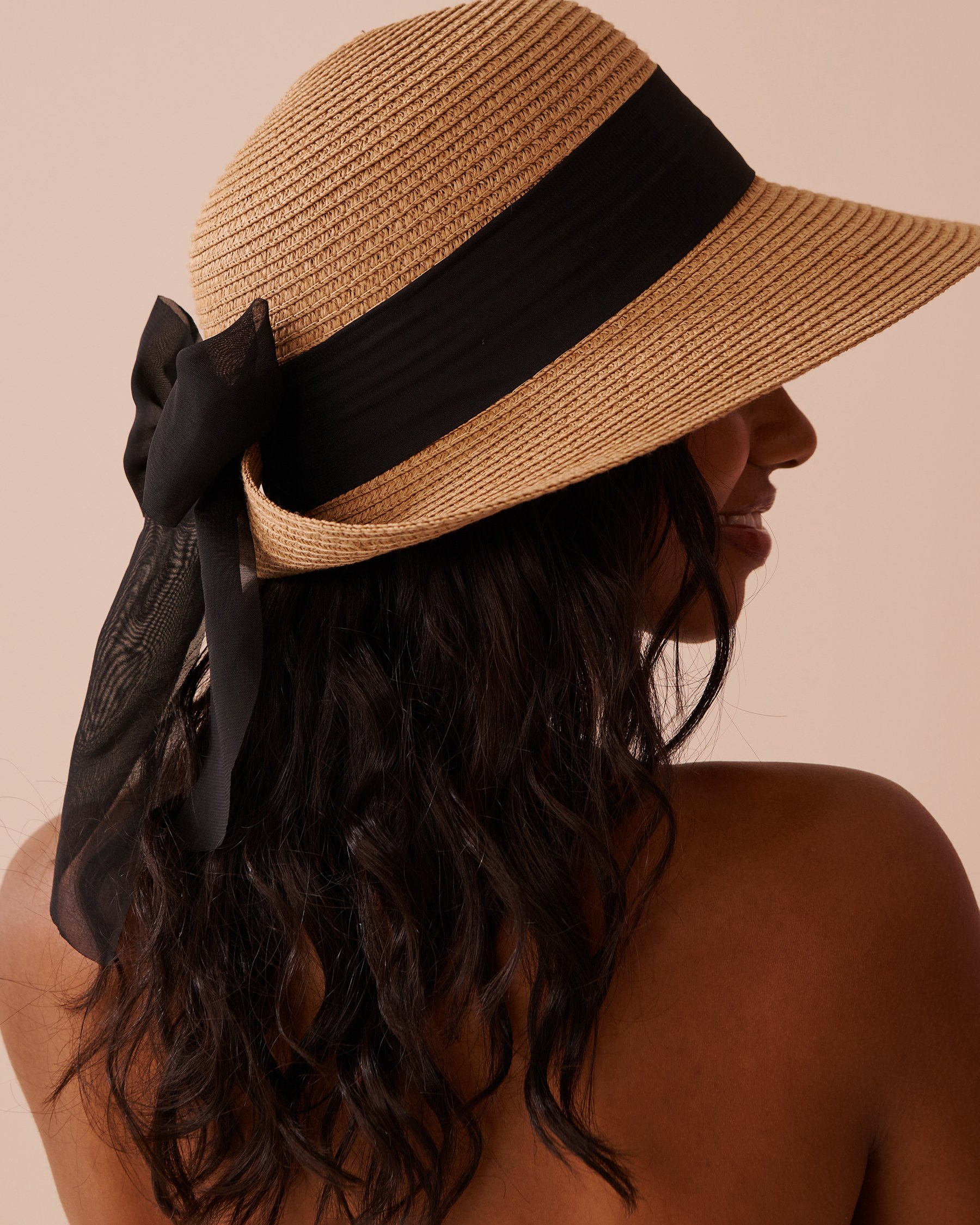 Cloche Hat with Ribbon - Straw | la Vie en Rose