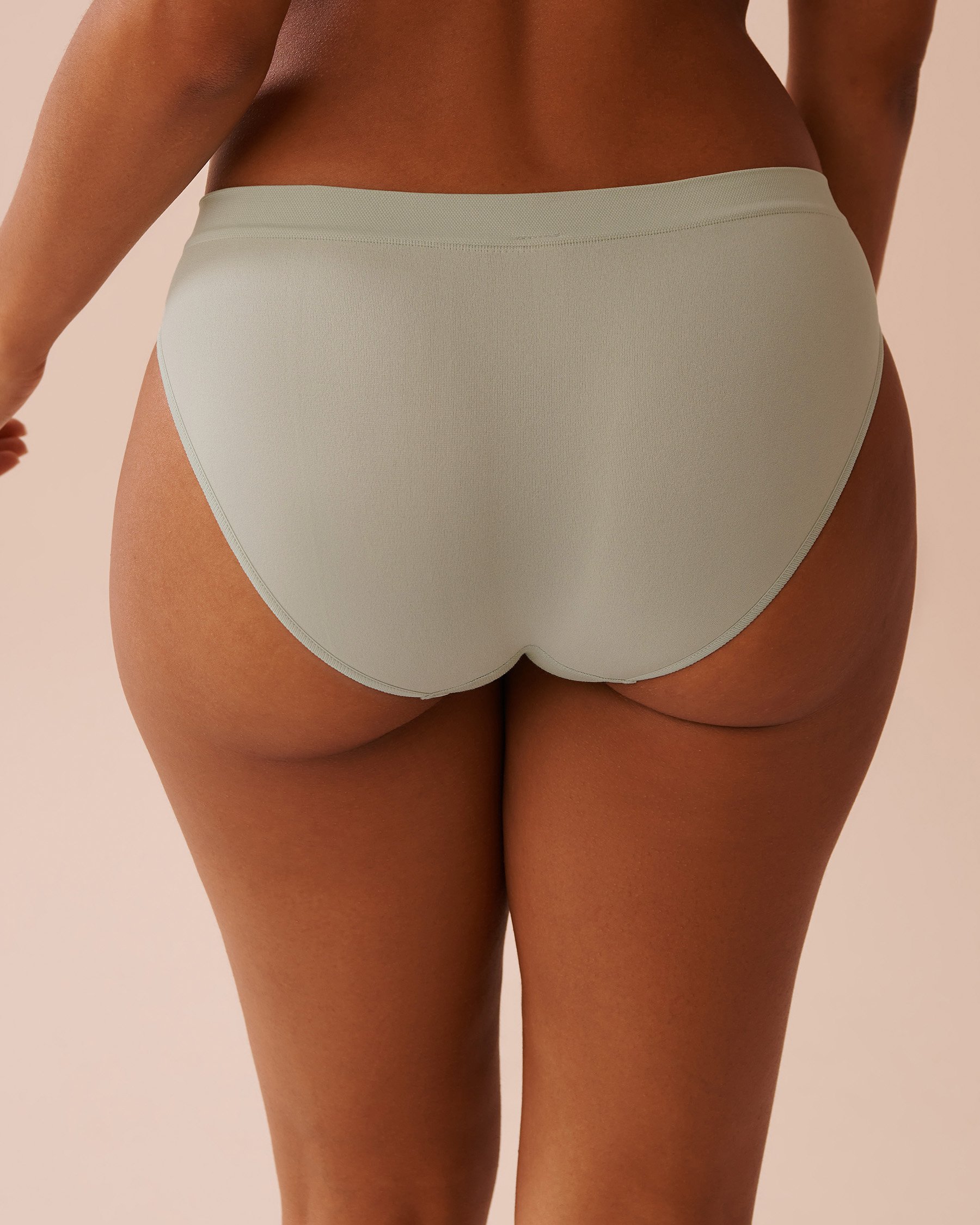 LA VIE EN ROSE Culotte bikini tissu sans coutures Vert glacé 20200576 - Voir2