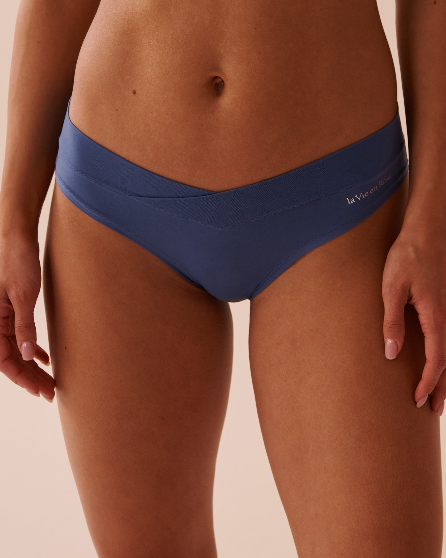 LA VIE EN ROSE Culotte bikini fit parfait Bleu grisé 20200583 - Voir1