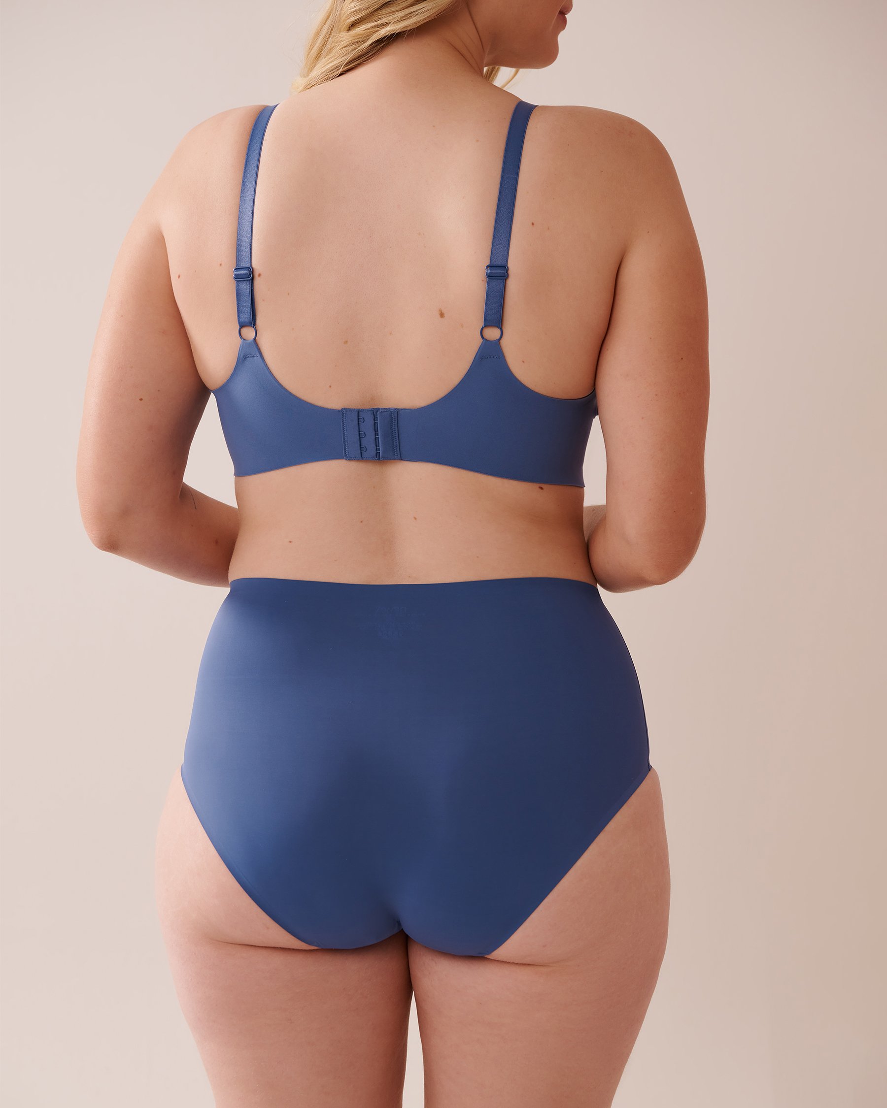LA VIE EN ROSE Culotte menstruelle coupe bikini taille haute absorption régulière Bleu grisé 20400018 - View2